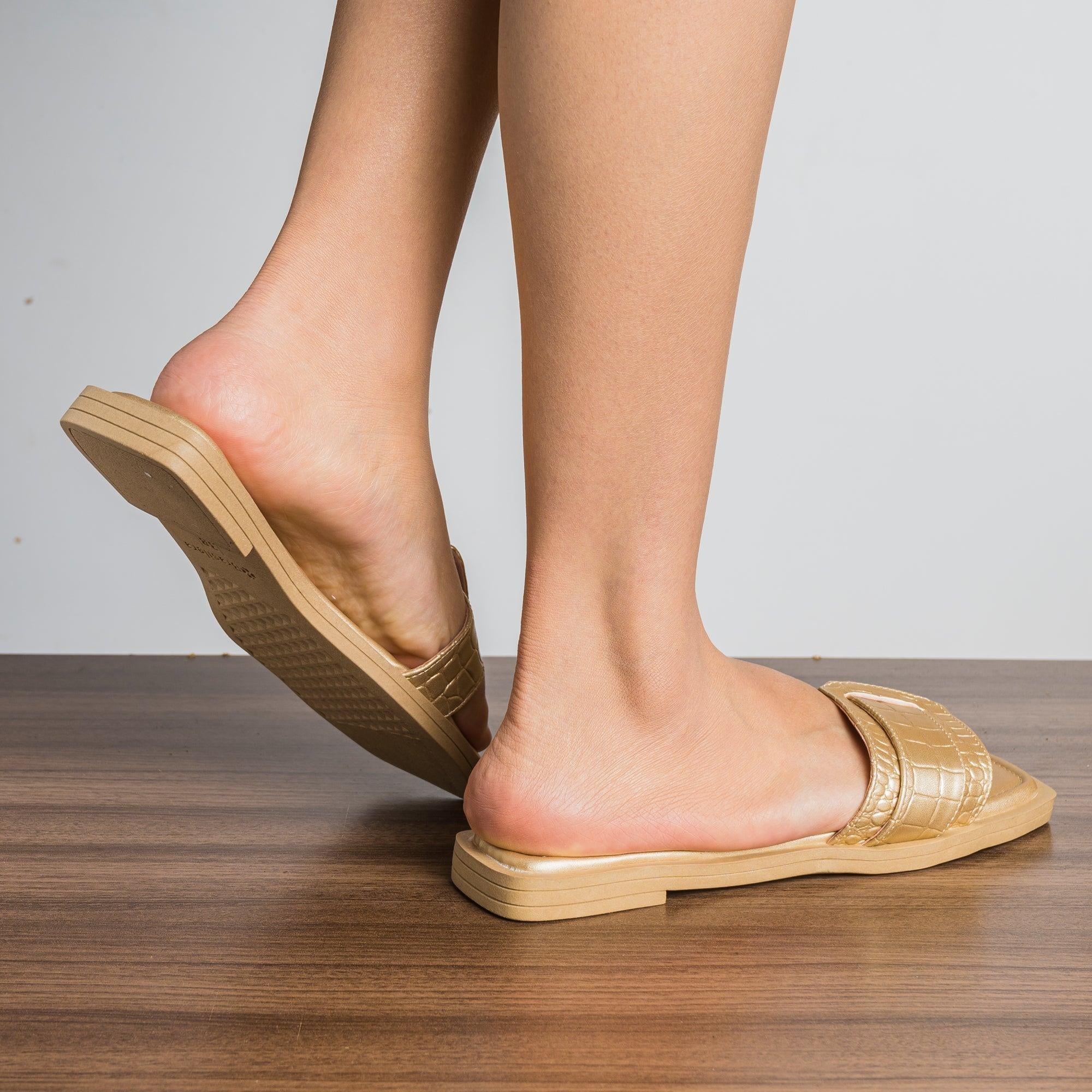 SANDALIAS CASUALES MUJER GENT DORADO - 3