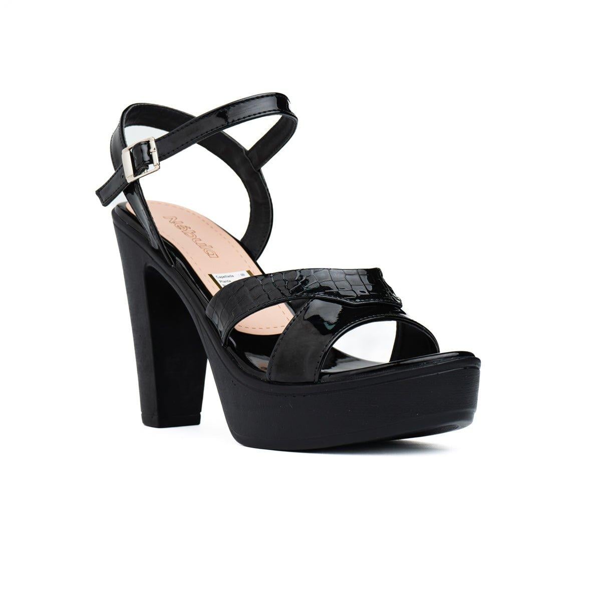 SANDALIAS DE VESTIR MUJER CHEMSY NEGRO - 5