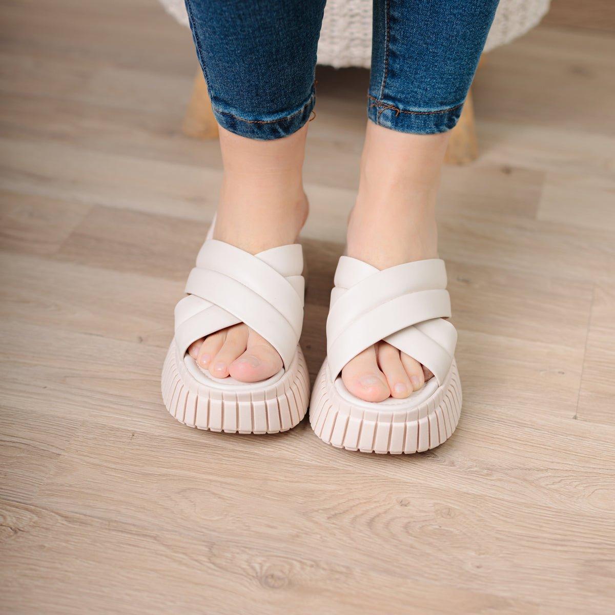 SANDALIAS CASUALES MUJER ABUMMA HUESO - 2