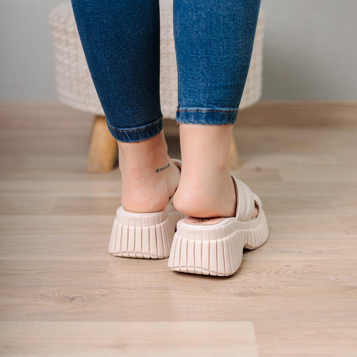 SANDALIAS CASUALES MUJER ABUMMA HUESO - 3
