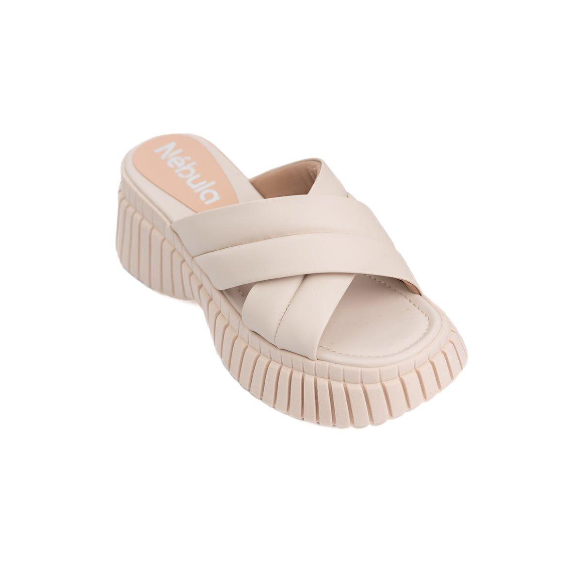 SANDALIAS CASUALES MUJER ABUMMA HUESO - 5