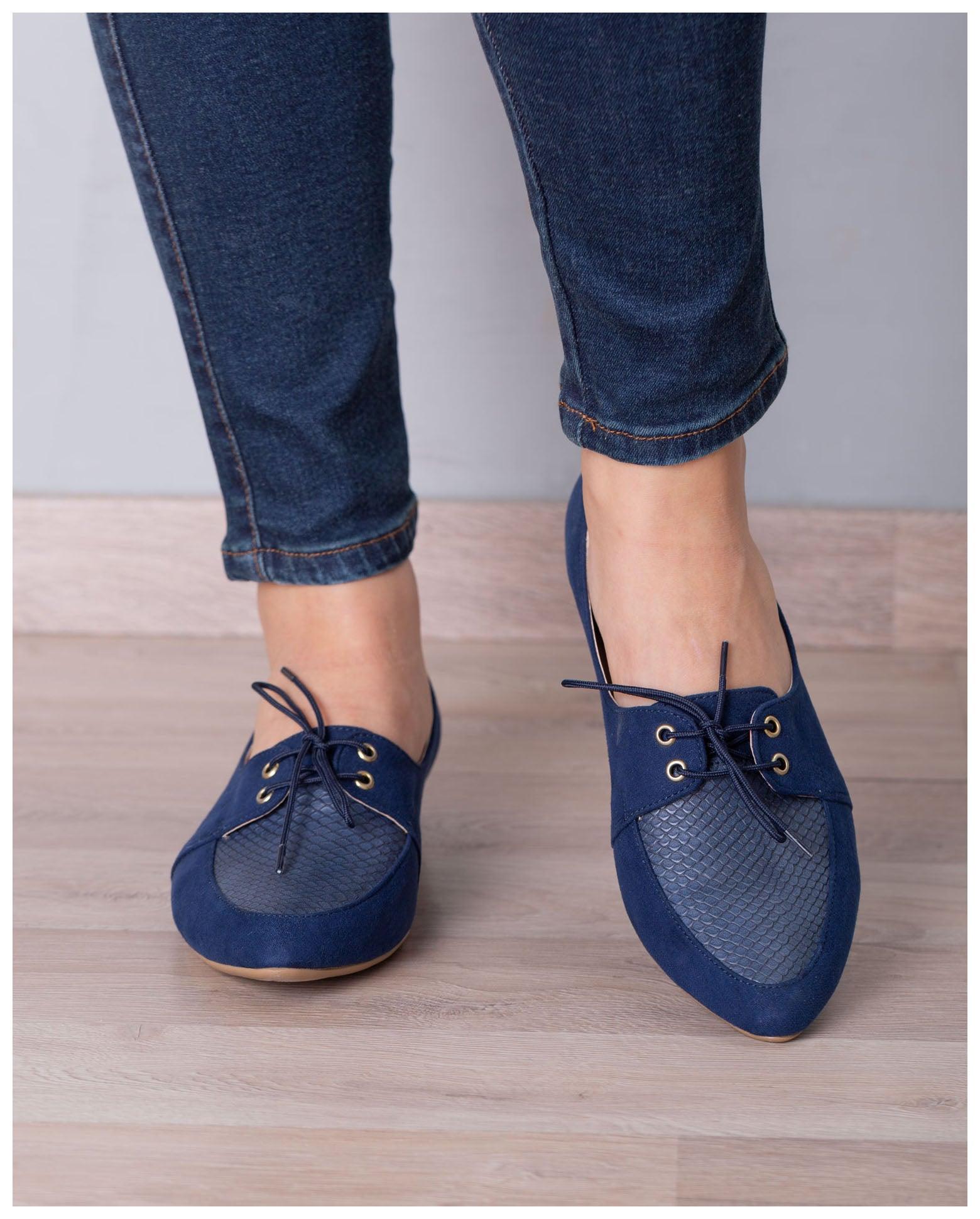 MOCASINES MUJER AYTOS AZUL - 2