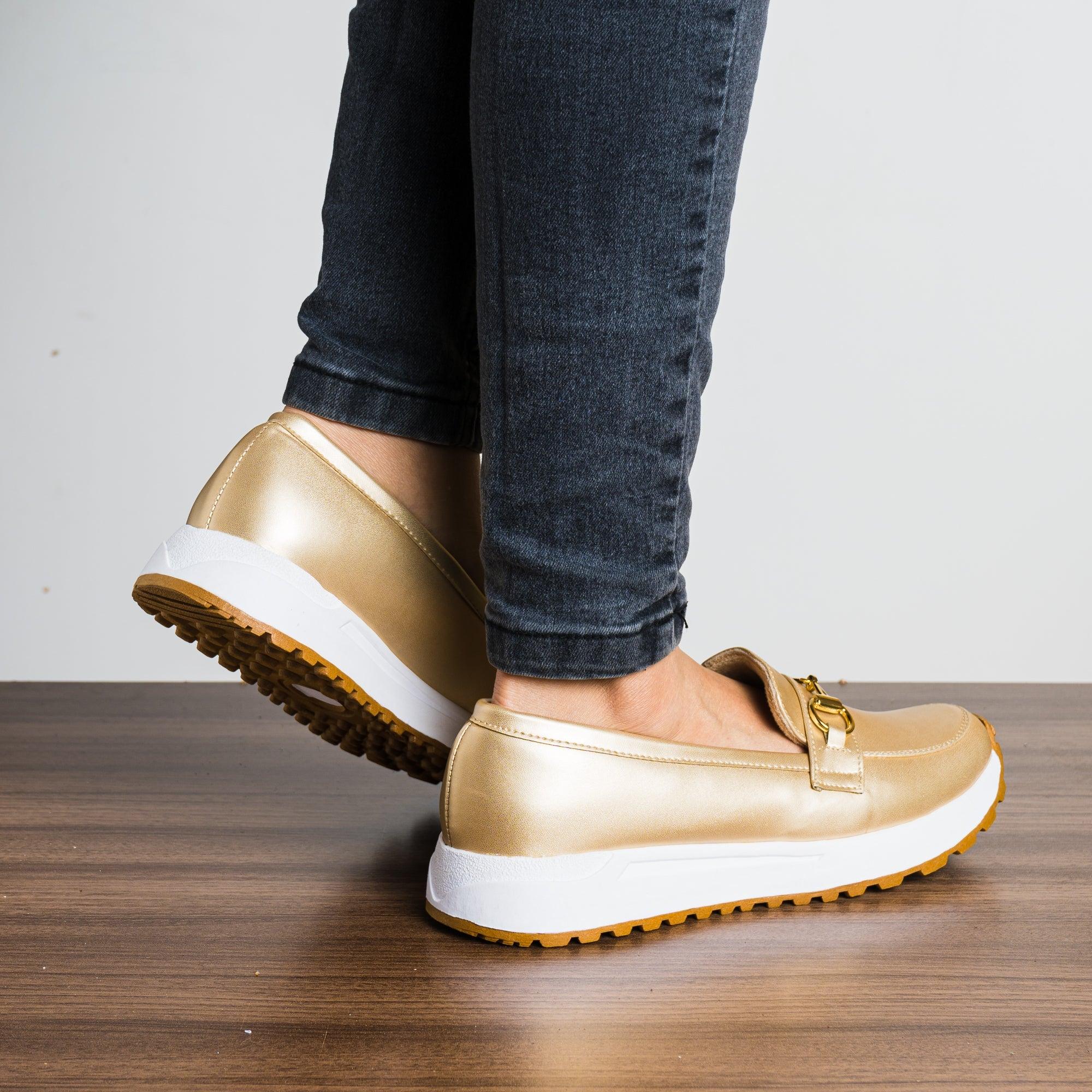 MOCASINES MUJER CUTY DORADO - 3