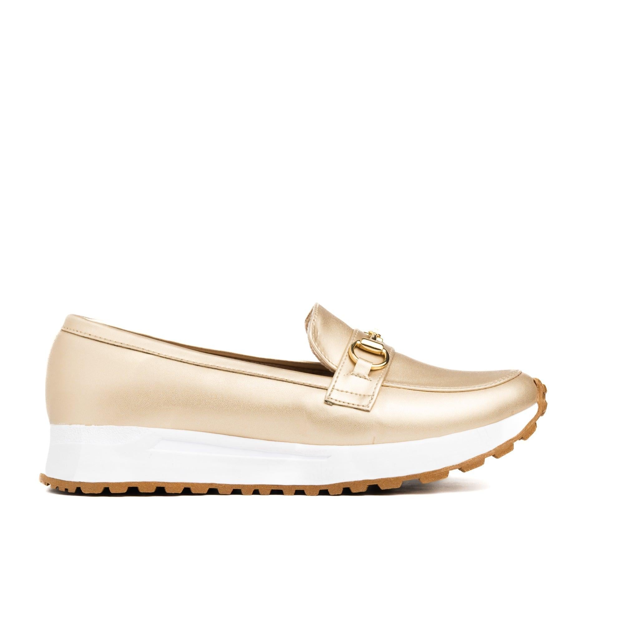 MOCASINES MUJER CUTY DORADO - 4