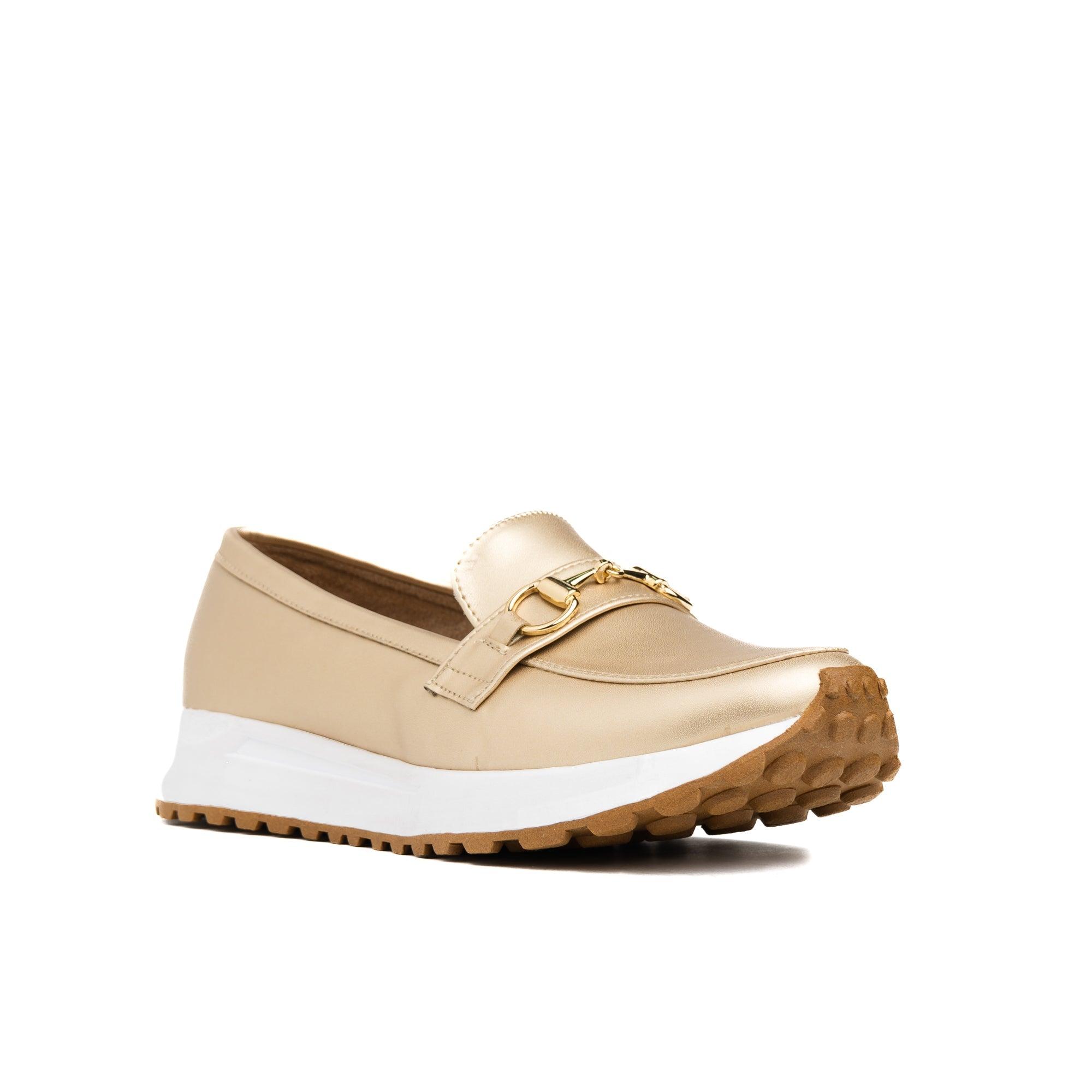 MOCASINES MUJER CUTY DORADO - 5