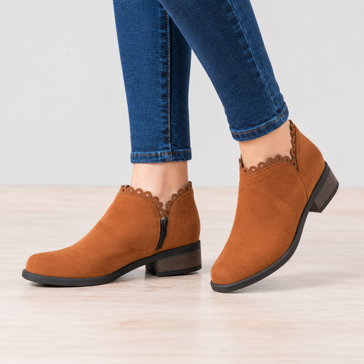 BOTINES MUJER OSTENDE CAMEL - 1
