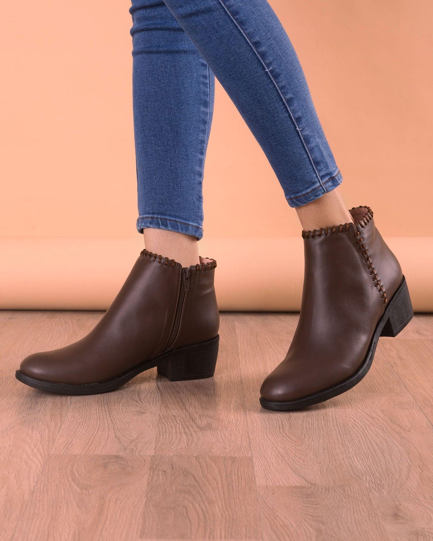 BOTINES MUJER ALBANY MARRON - 1