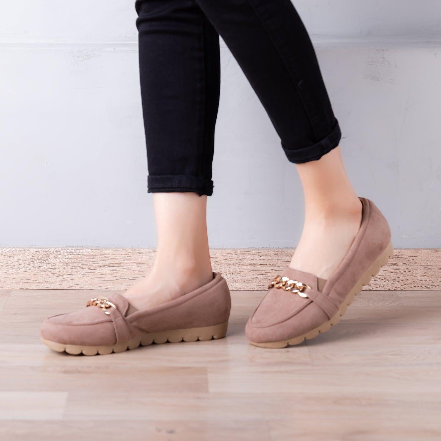 MOCASINES MUJER CARMELO TOPO - 1