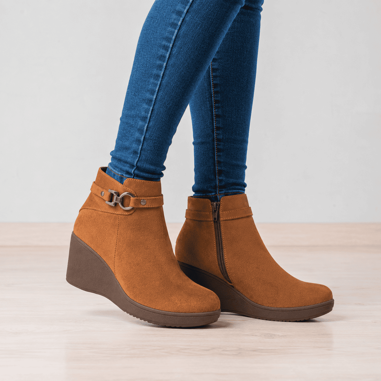BOTINES MUJER GEEL CAMEL - 1