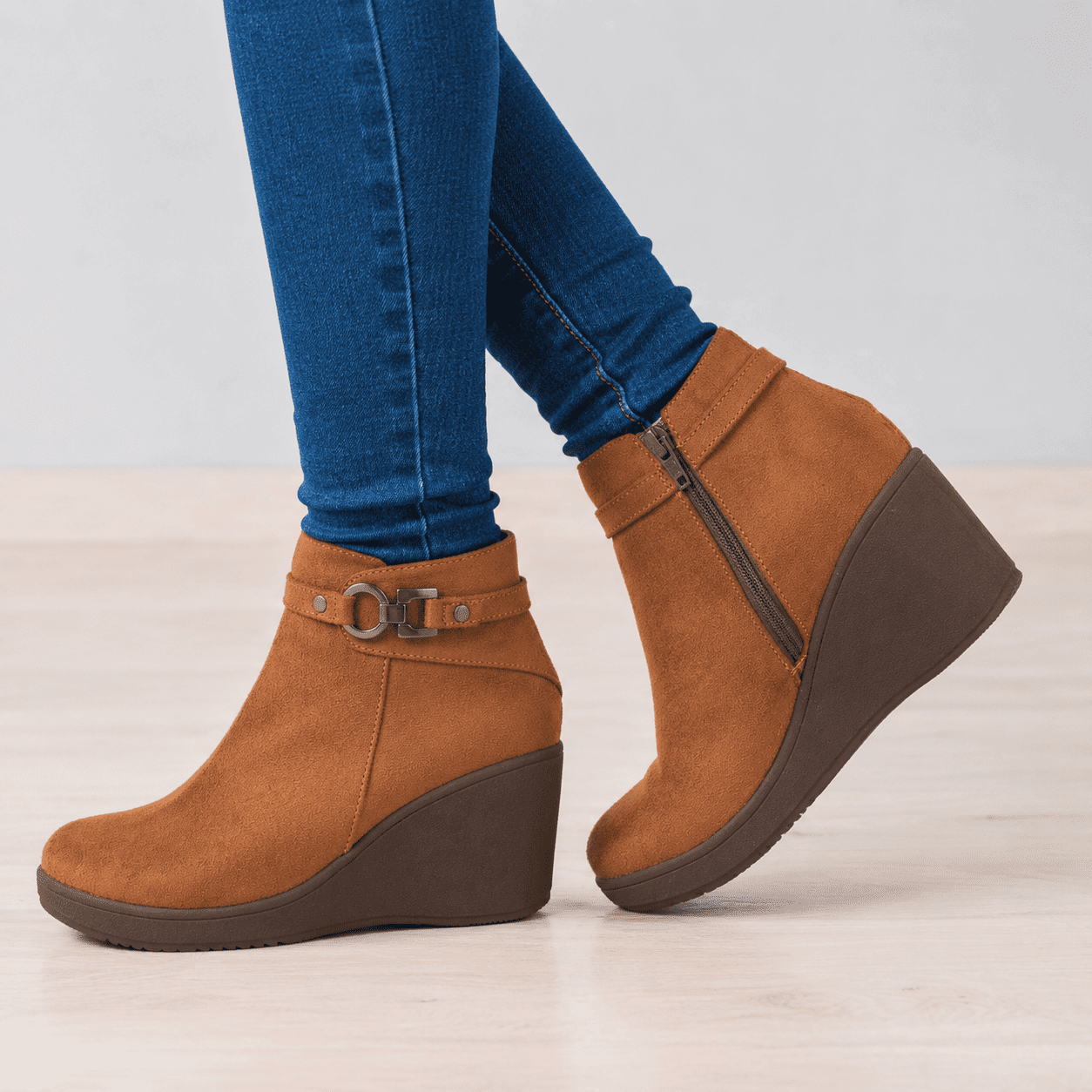 BOTINES MUJER GEEL CAMEL - 3
