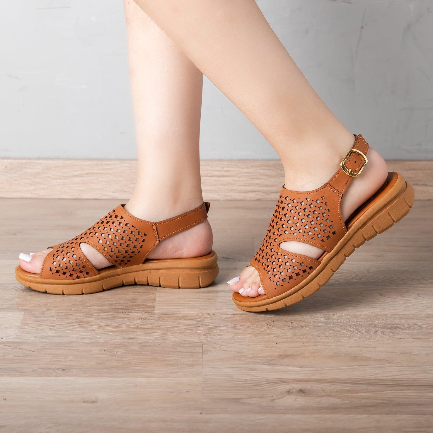 SANDALIAS CASUALES MUJER VANNI CAMEL - 1
