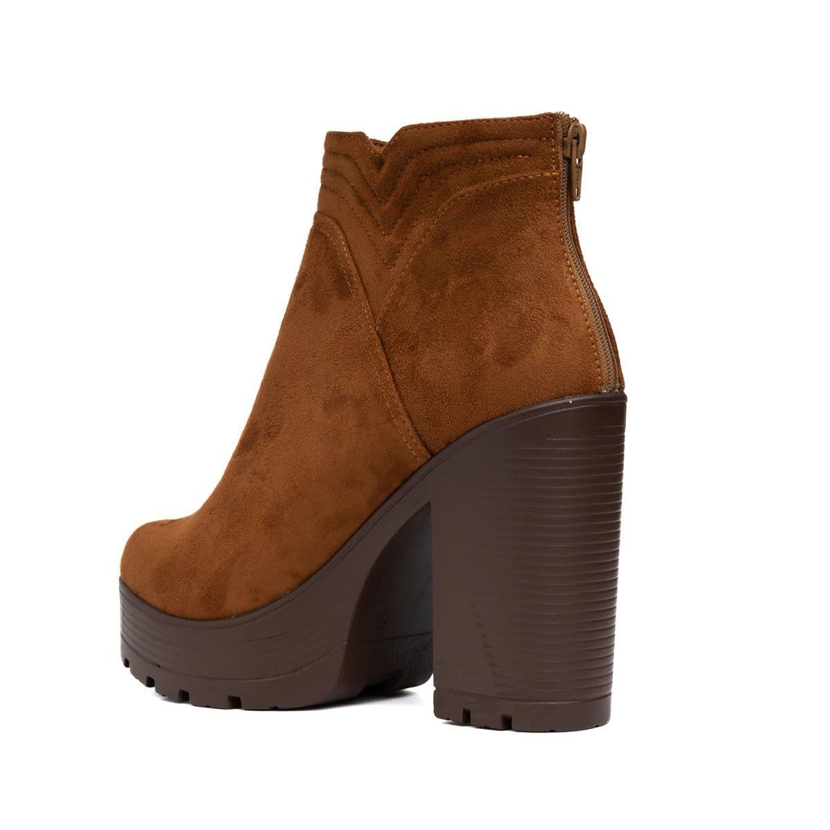 BOTINES MUJER CHHEAN CAMEL GAMUZA - 6