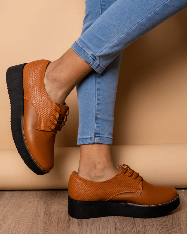 MOCASINES MUJER KENIA CAMEL OSCURO - 1