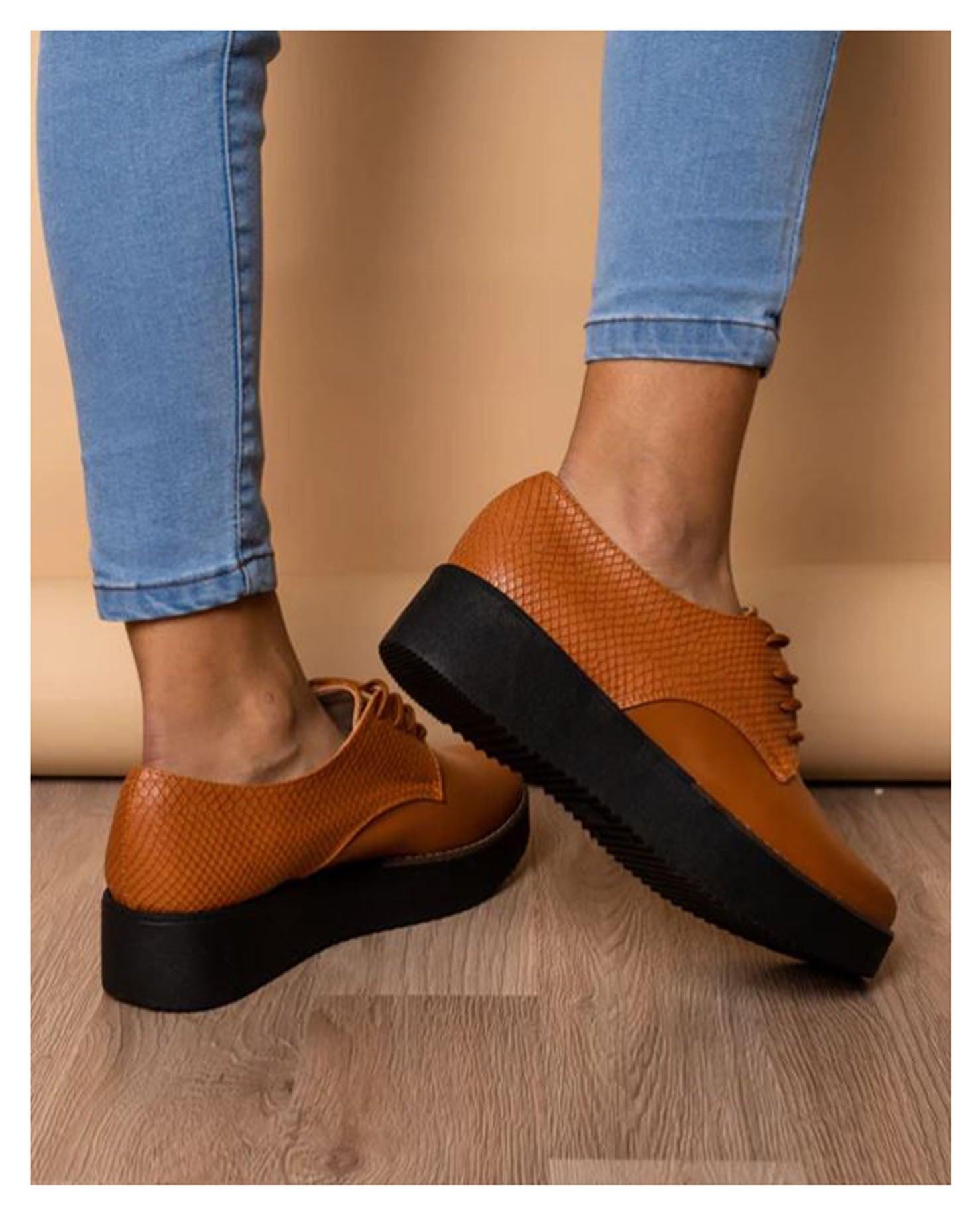 MOCASINES MUJER KENIA CAMEL OSCURO - 3