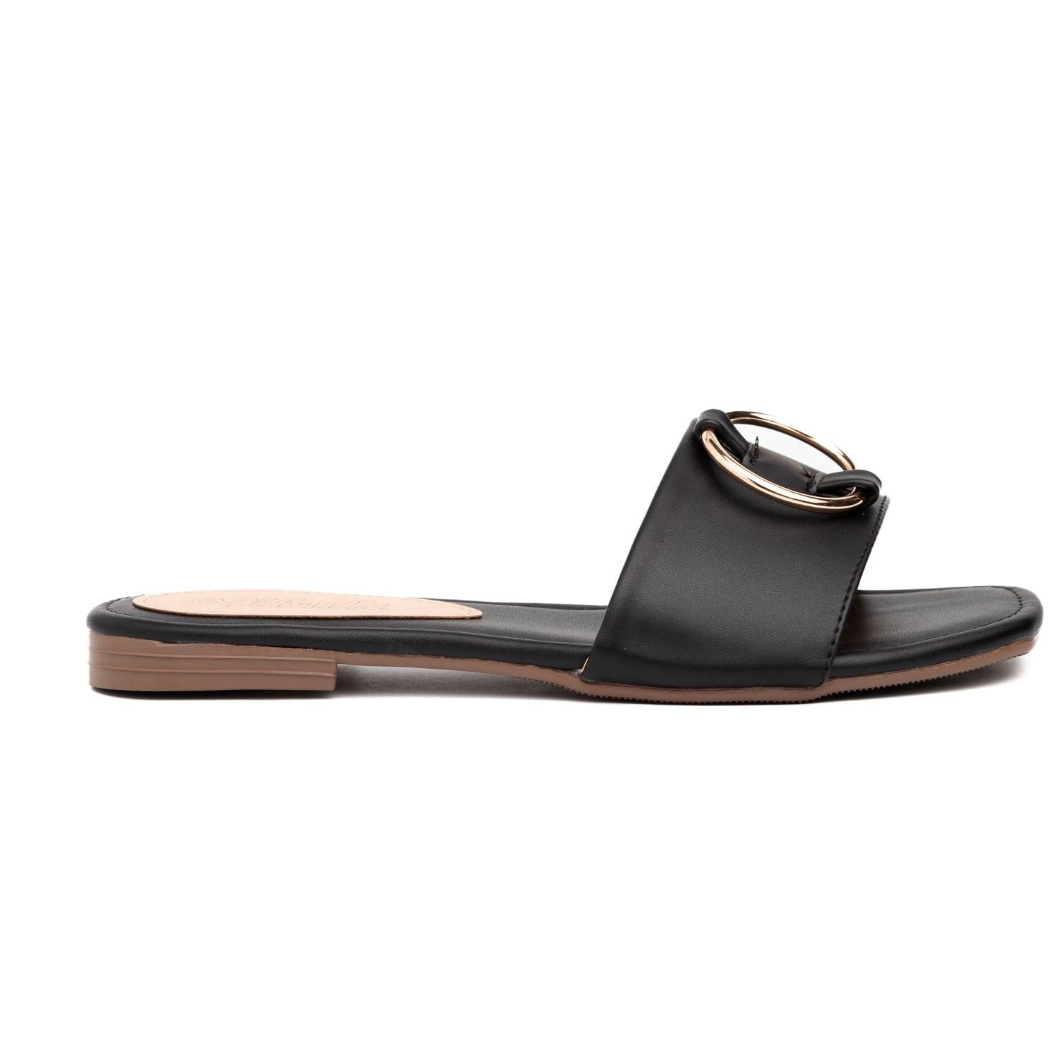 SANDALIAS CASUALES MUJER CIRCULO NEGRO - 2