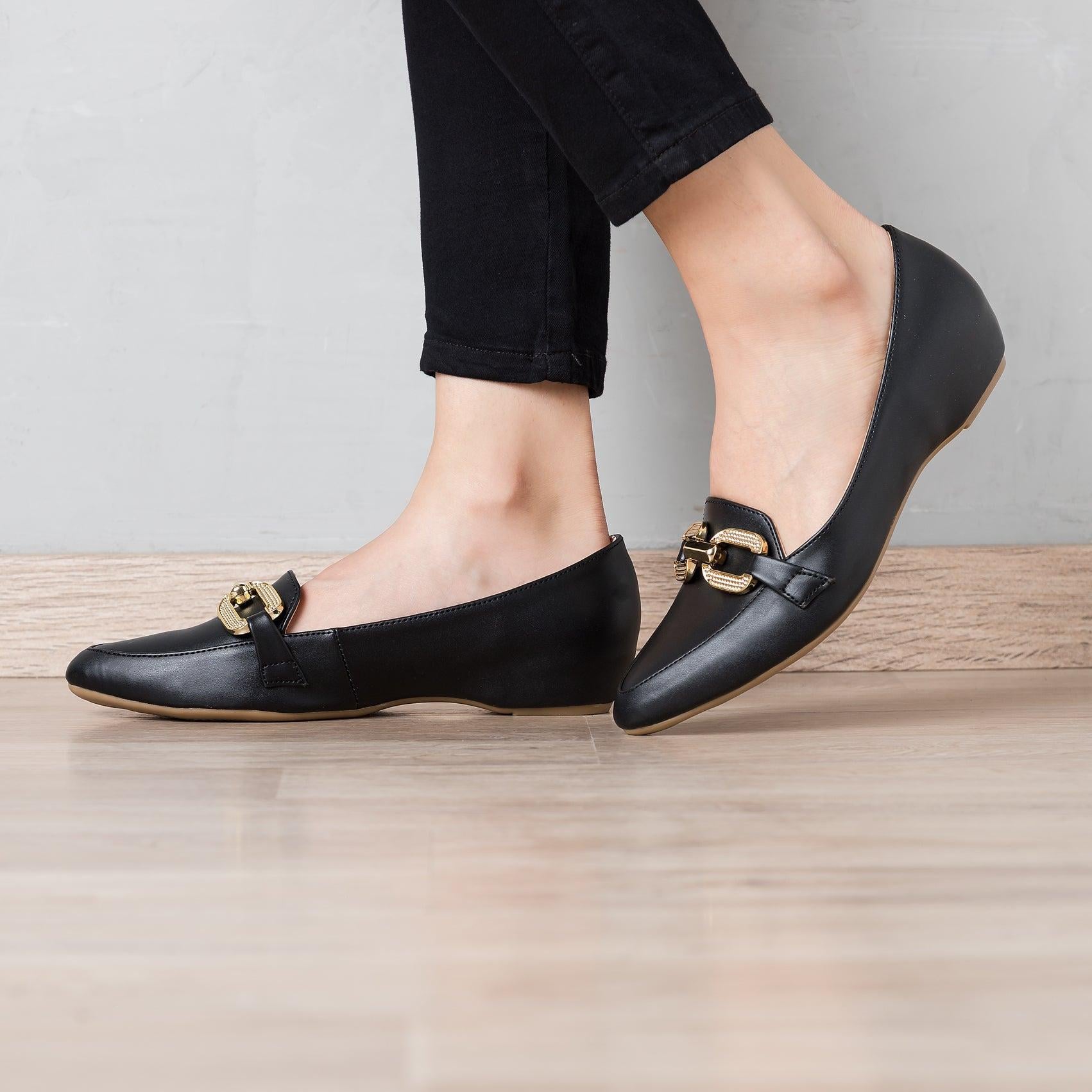 MOCASINES MUJER GOLDYUAN NEGRO - 1