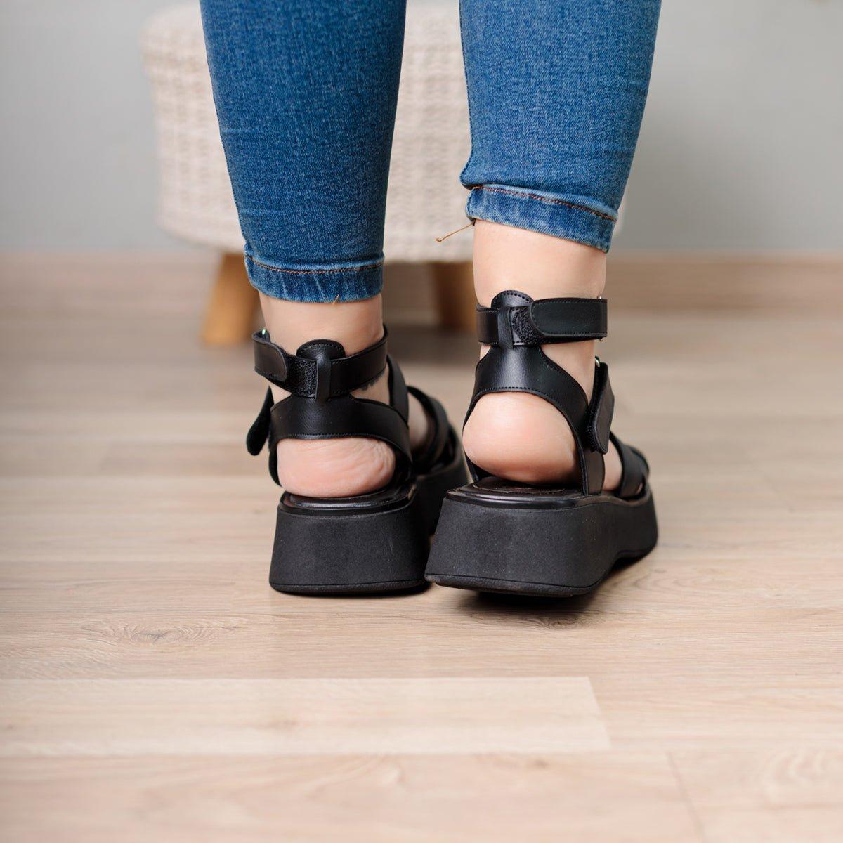 SANDALIAS CASUALES MUJER YANDYT NEGRO - 3