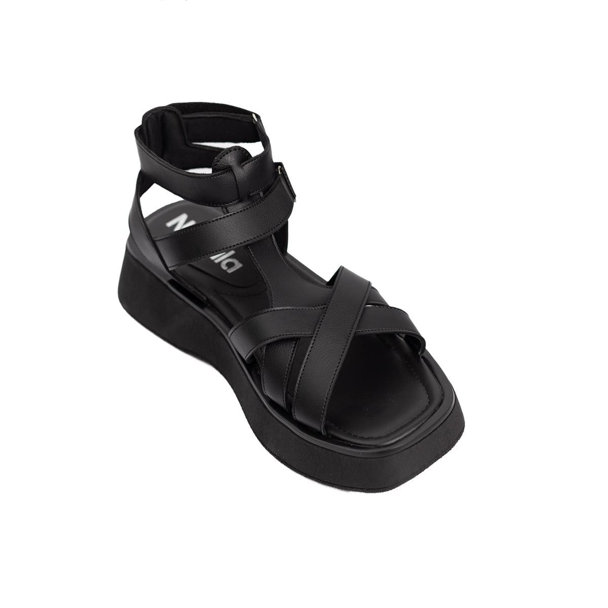 SANDALIAS CASUALES MUJER YANDYT NEGRO - 5