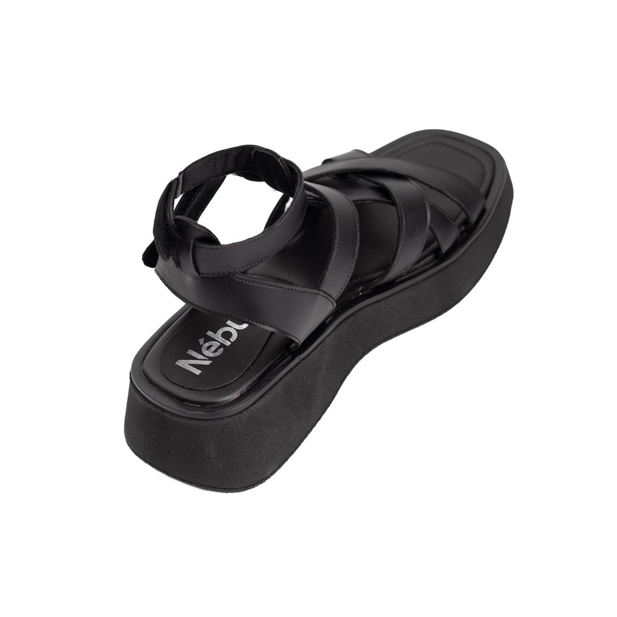 SANDALIAS CASUALES MUJER YANDYT NEGRO - 6