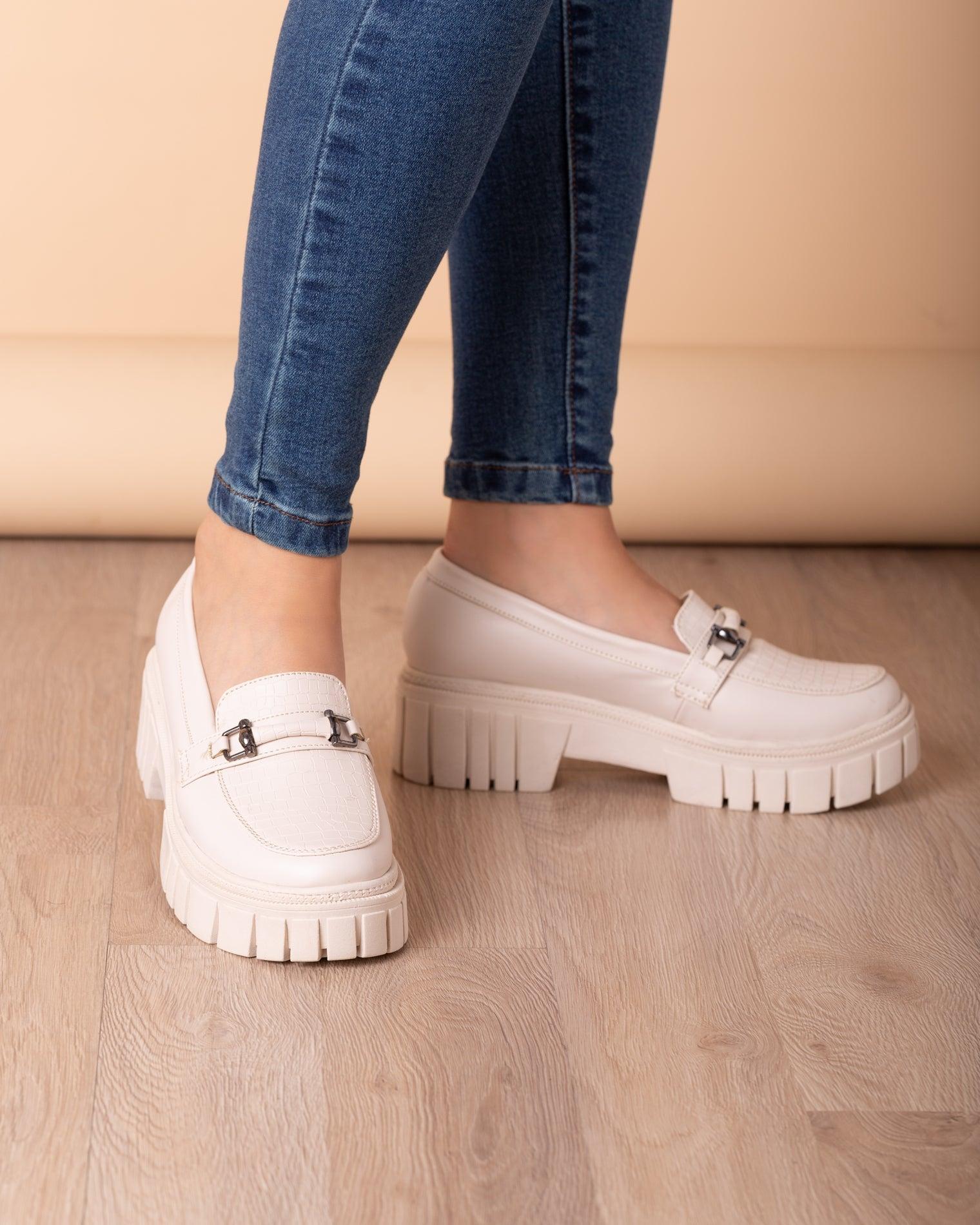 MOCASINES MUJER CANNES HUESO - 1