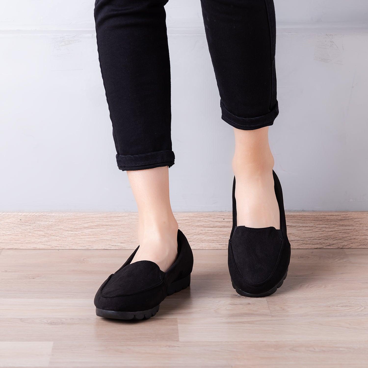 MOCASINES MUJER MINAS NEGRO - 1