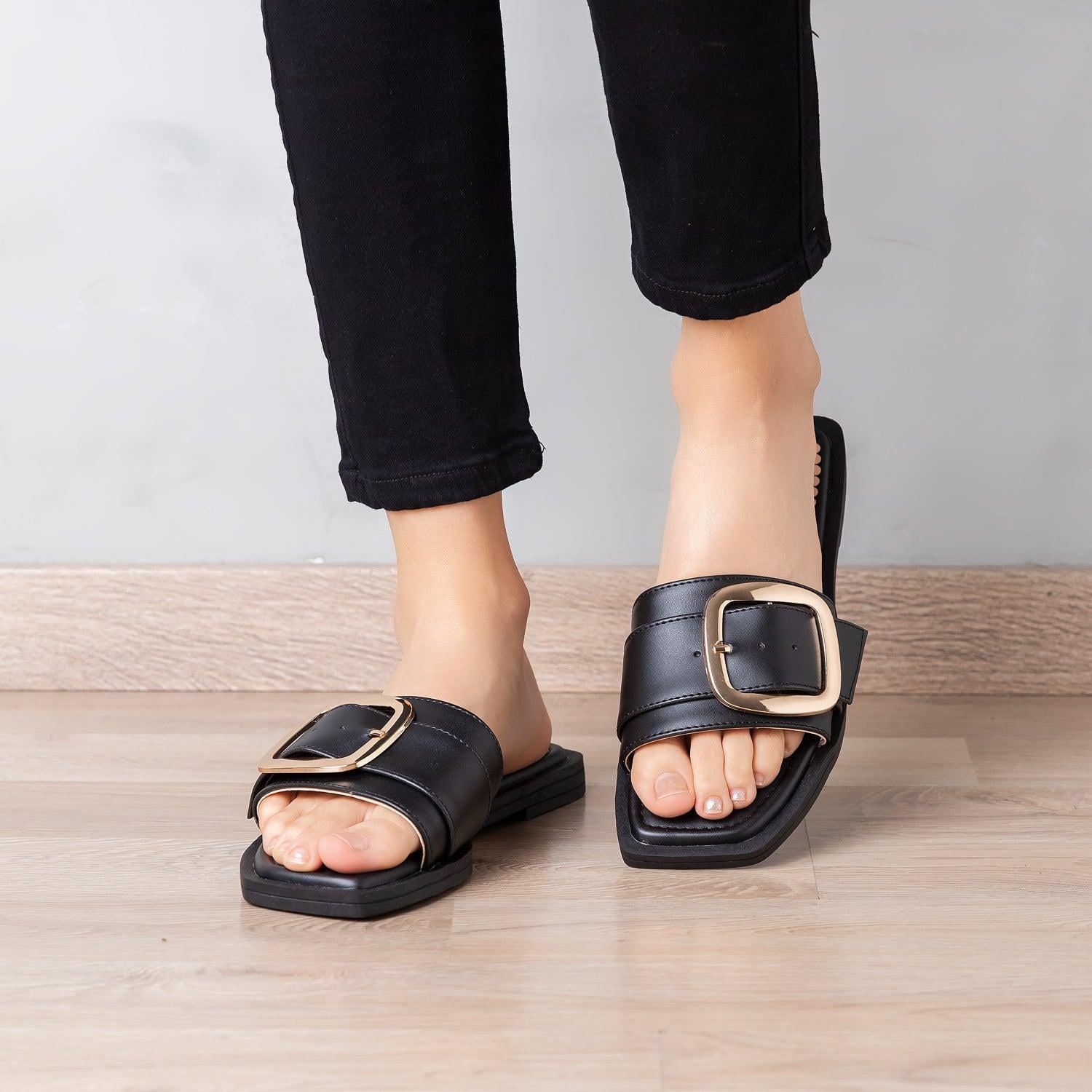 SANDALIAS CASUALES MUJER WILKENS NEGRO - 1