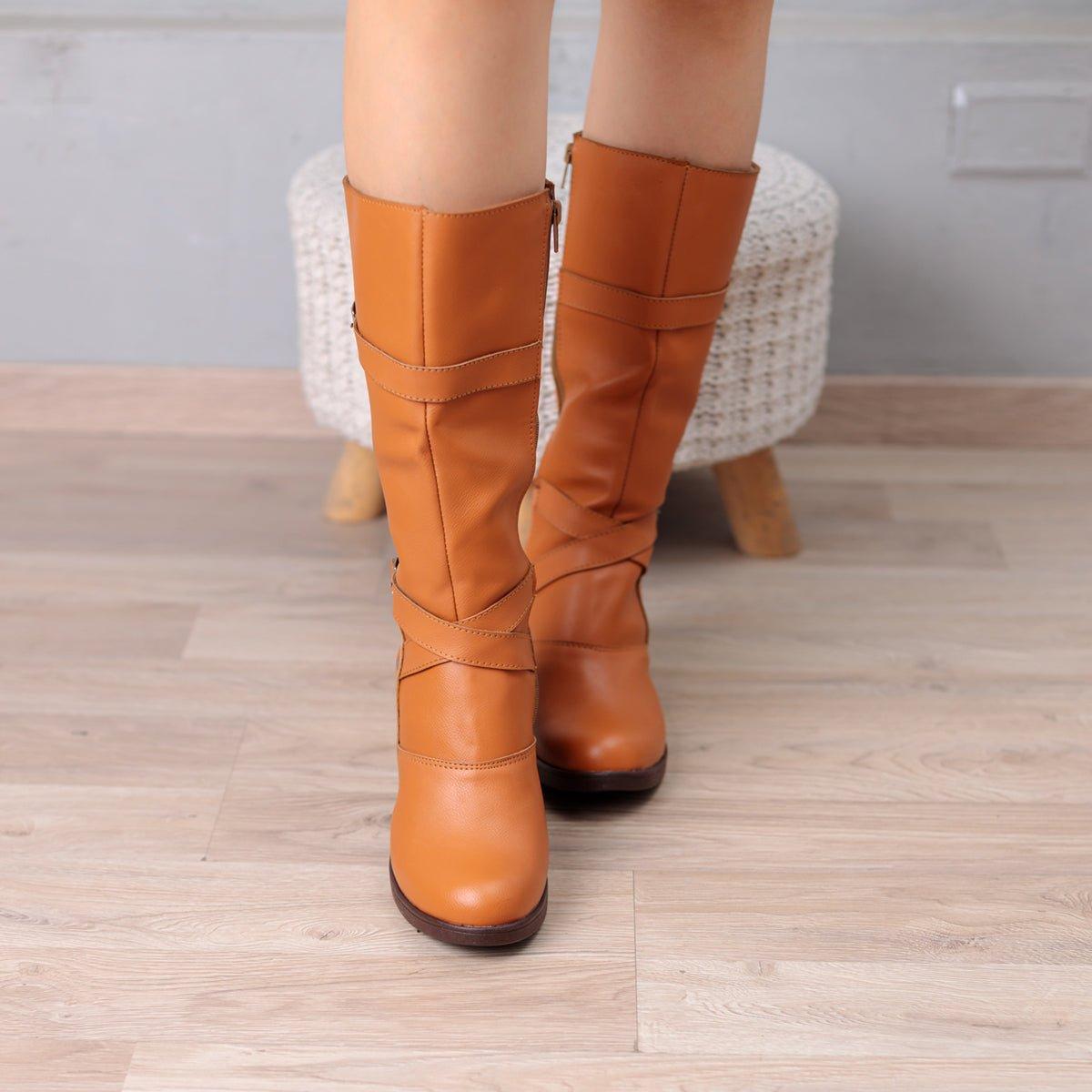 BOTAS MUJER BONDYG CAMEL - 2