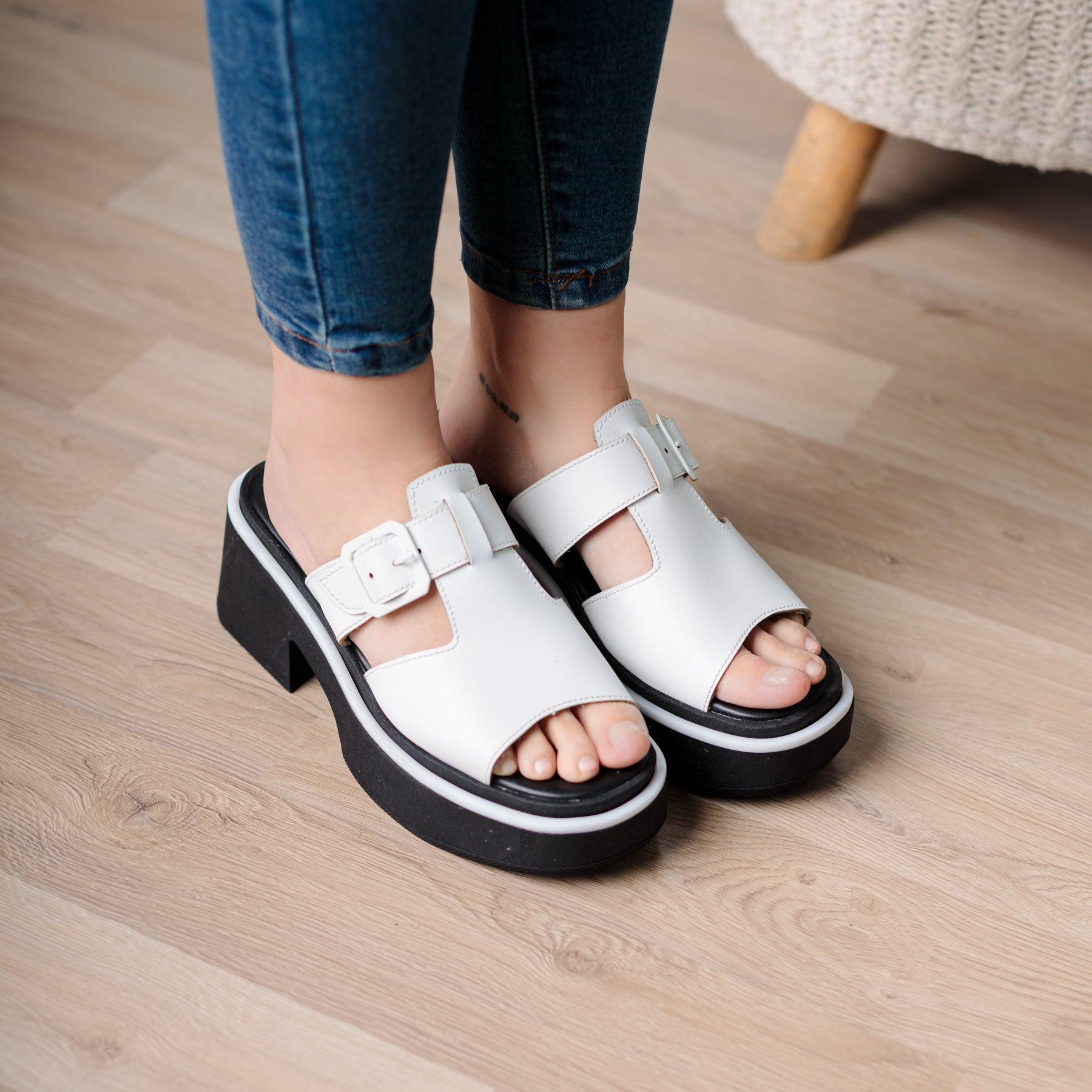 SANDALIAS CASUALES MUJER GUSTOV BLANCO - 1