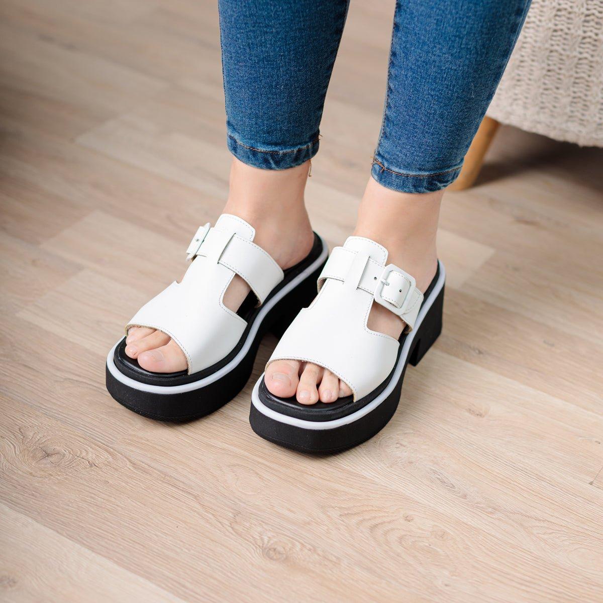 SANDALIAS CASUALES MUJER GUSTOV BLANCO - 2