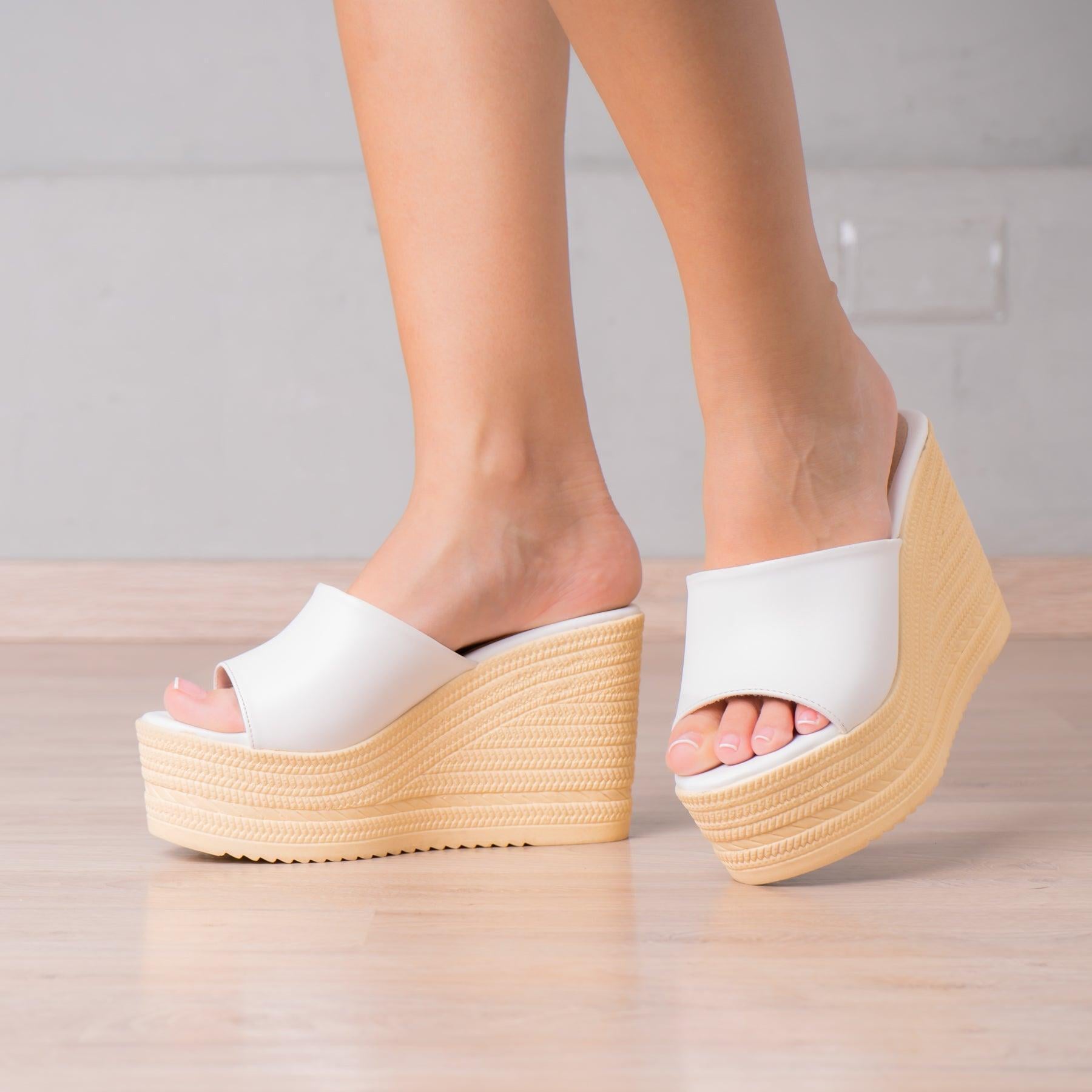 SANDALIAS CASUALES MUJER ESMER BLANCO - 1