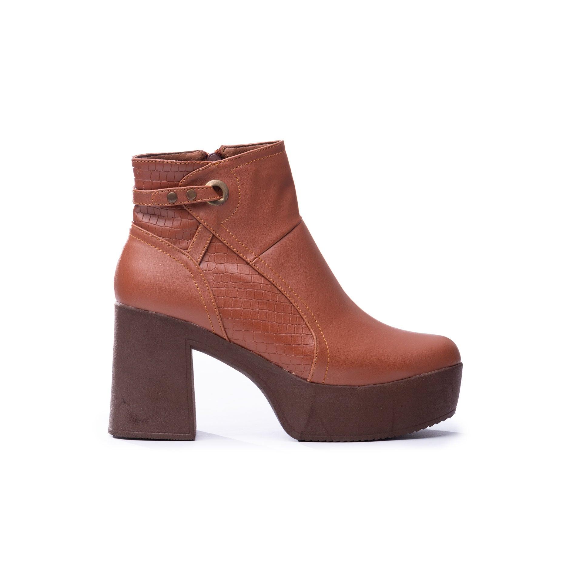 BOTAS MUJER TROYAN CAMEL - 4
