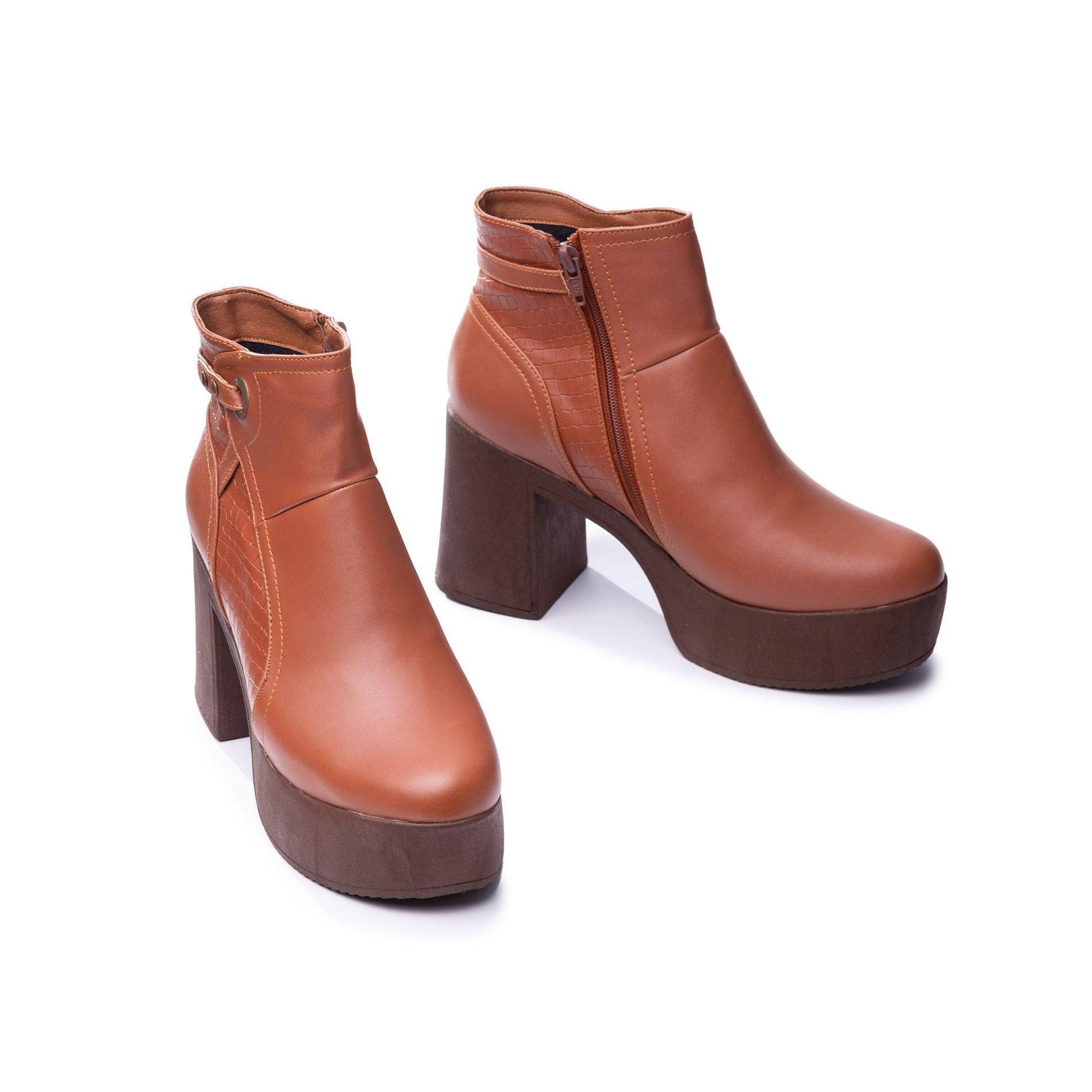 BOTAS MUJER TROYAN CAMEL - 5