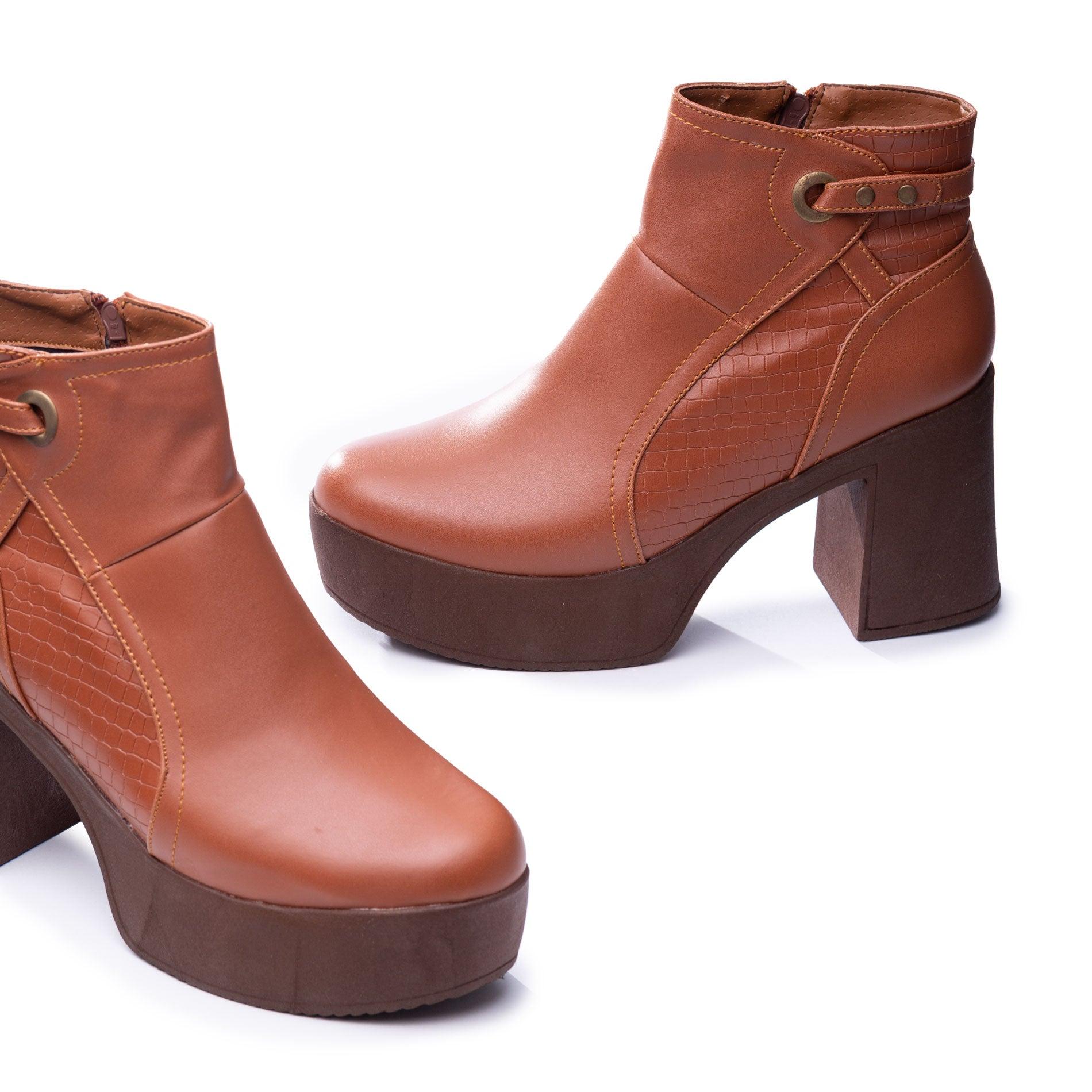 BOTAS MUJER TROYAN CAMEL - 7