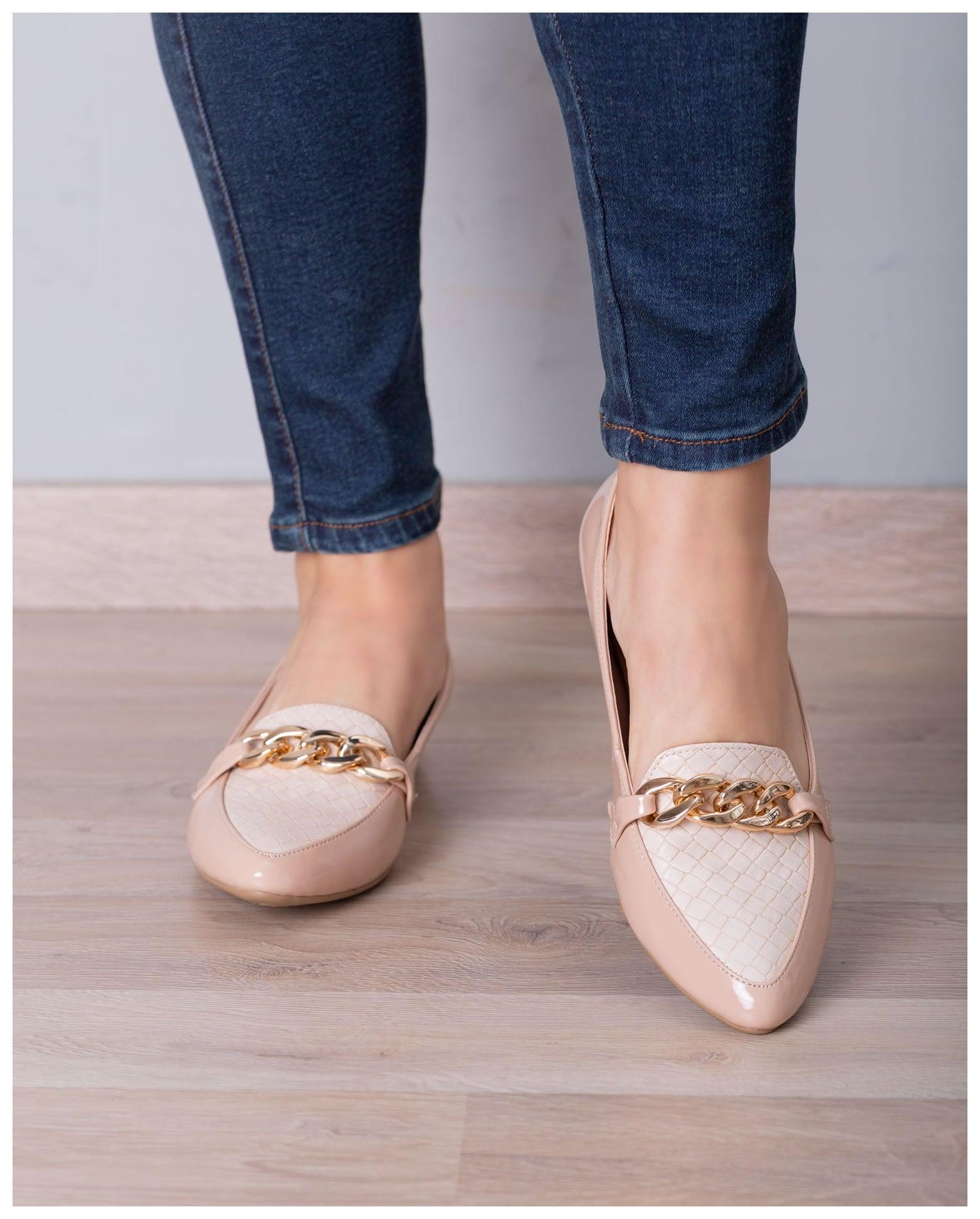 MOCASINES MUJER BANSKO BEIGE SERPIENTE - 3