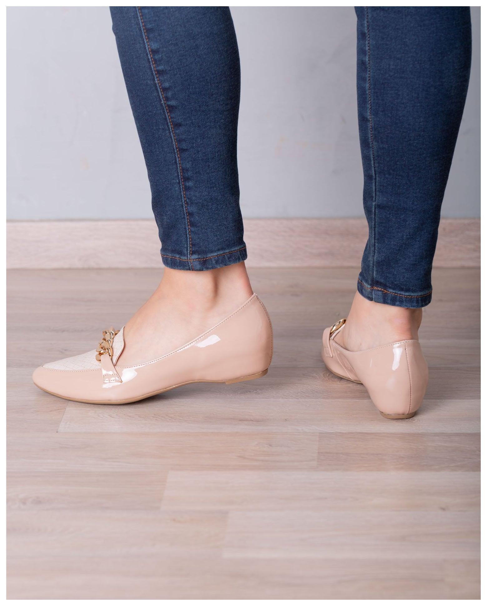 MOCASINES MUJER BANSKO BEIGE SERPIENTE - 4