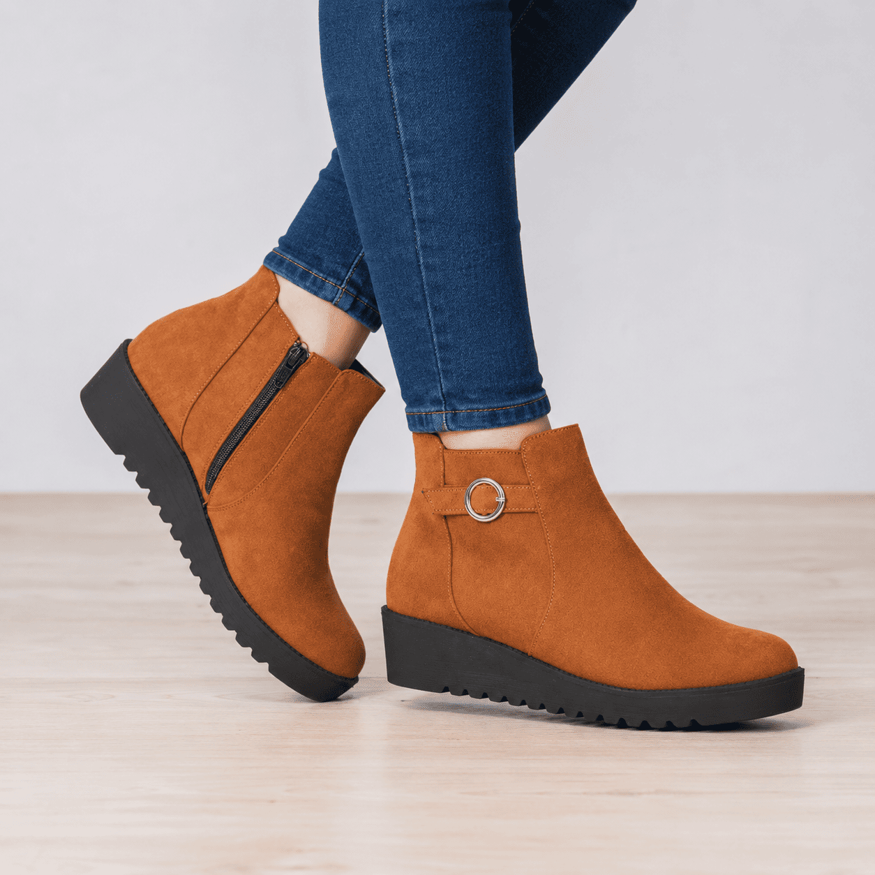 BOTINES MUJER SPA CAMEL - 1