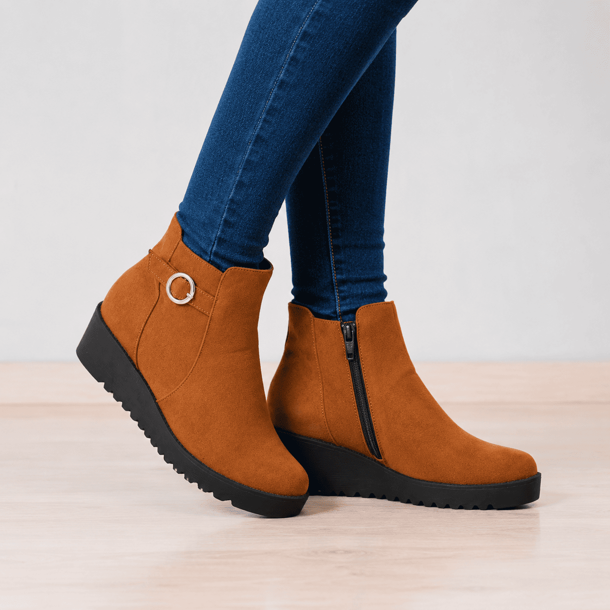 BOTINES MUJER SPA CAMEL - 2