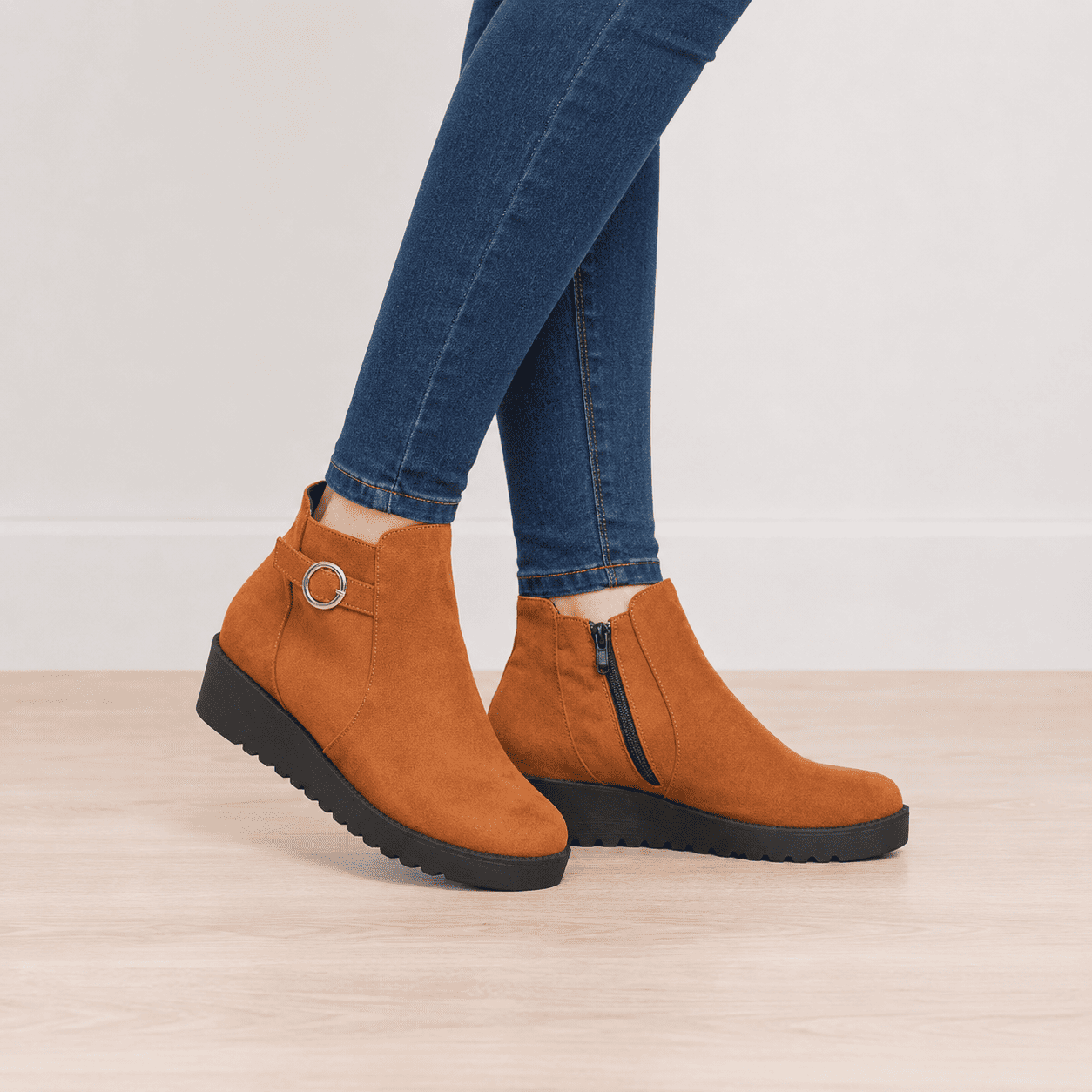 BOTINES MUJER SPA CAMEL - 3