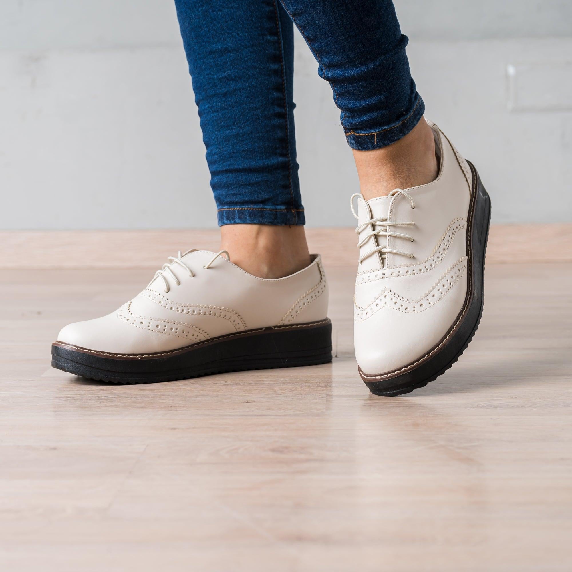 MOCASINES MUJER SOPRAN HUESO - 1