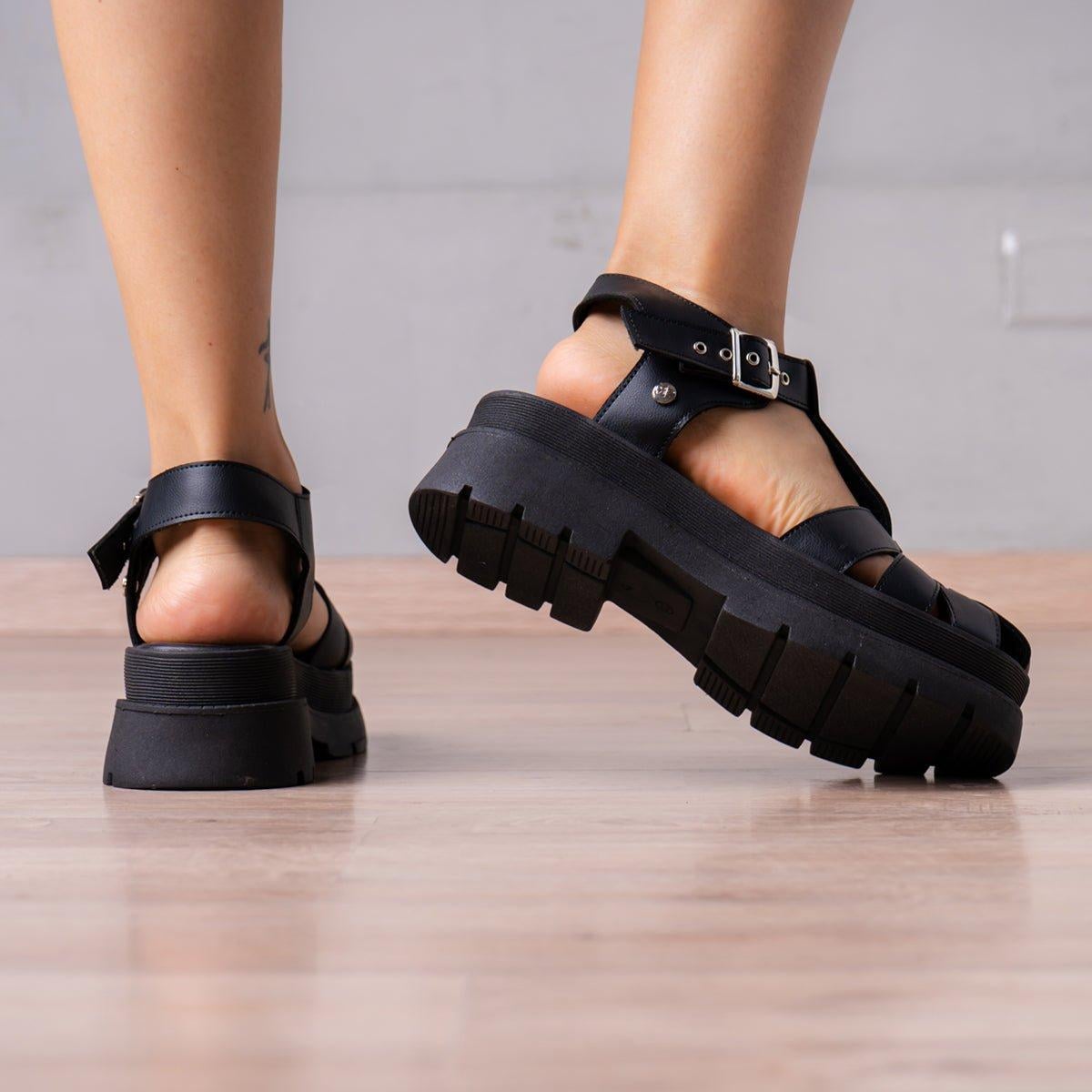 SANDALIAS CASUALES MUJER SANTA MARTA 2.0 NEGRO - 3