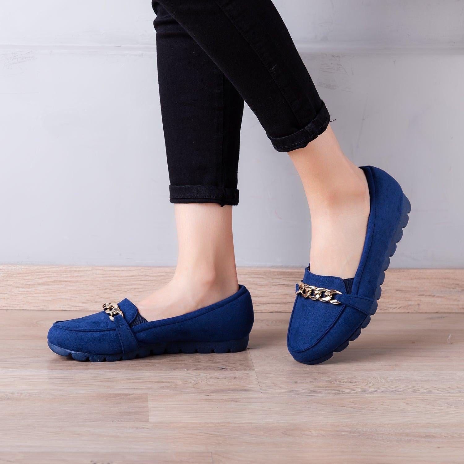MOCASINES MUJER CARMELO AZUL - 1