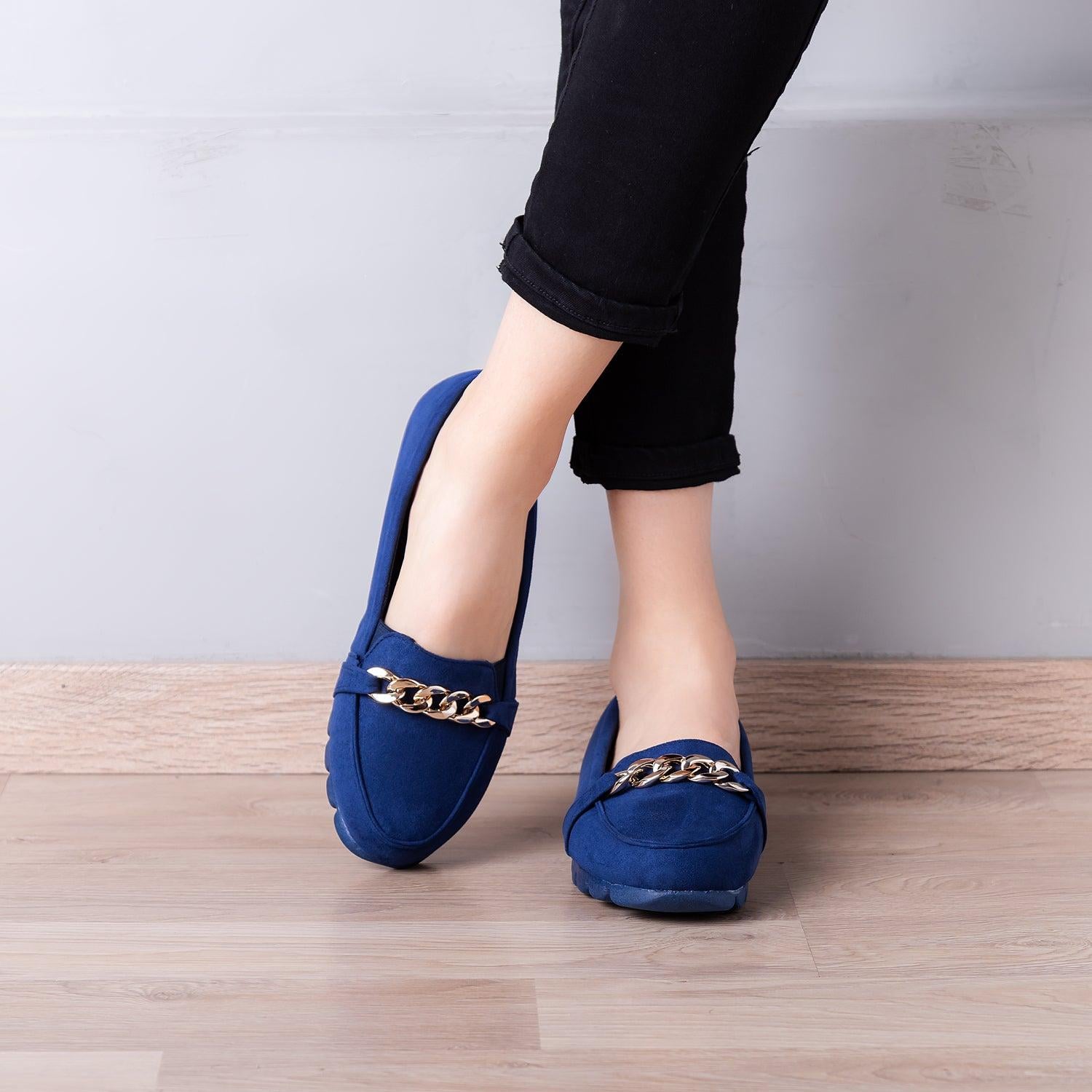 MOCASINES MUJER CARMELO AZUL - 2