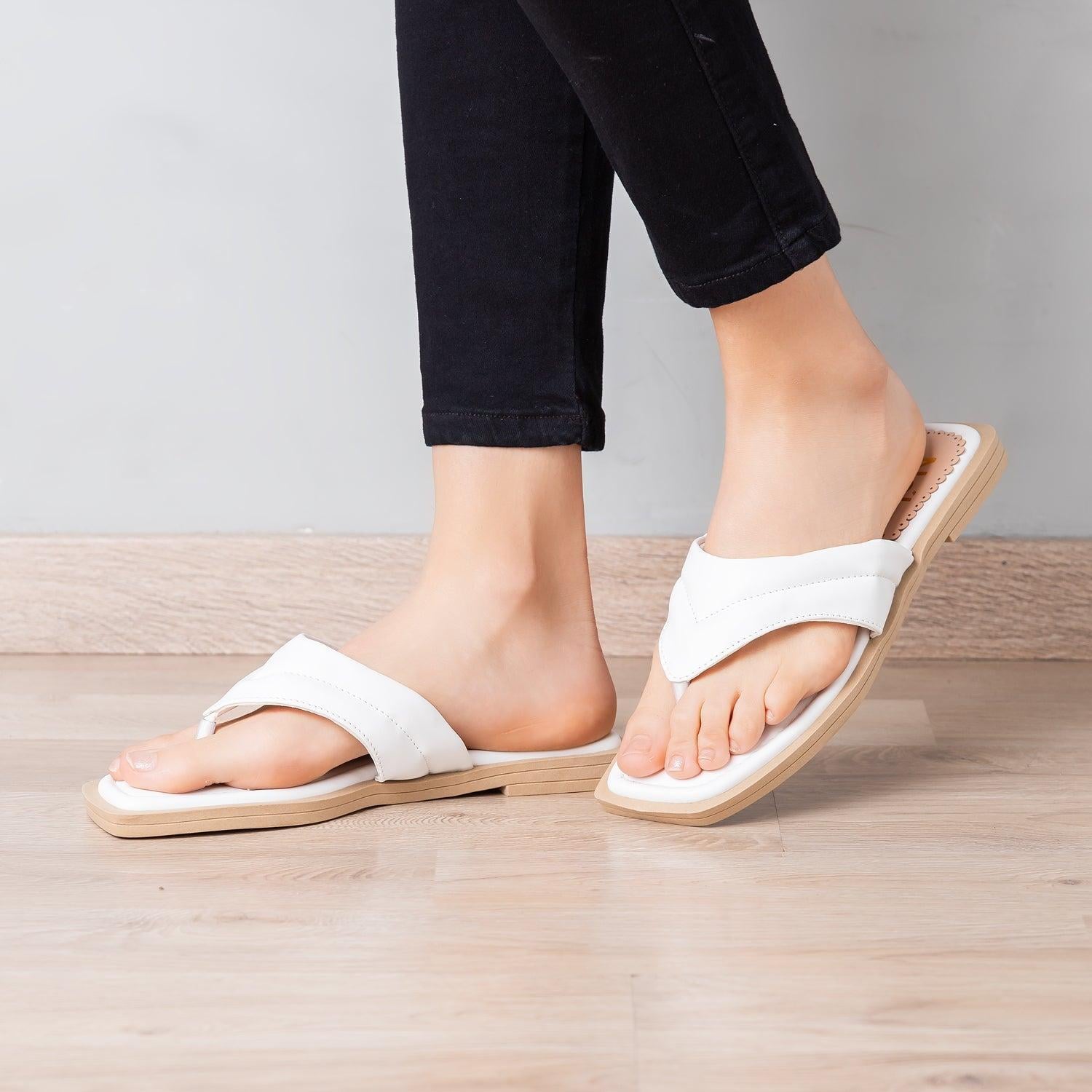 SANDALIAS CASUALES MUJER NICOLE BLANCO - 1