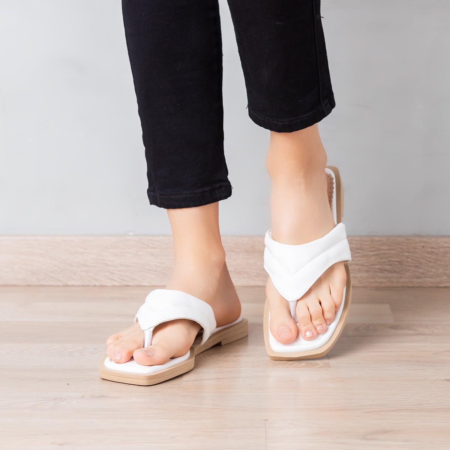 SANDALIAS CASUALES MUJER NICOLE BLANCO - 2