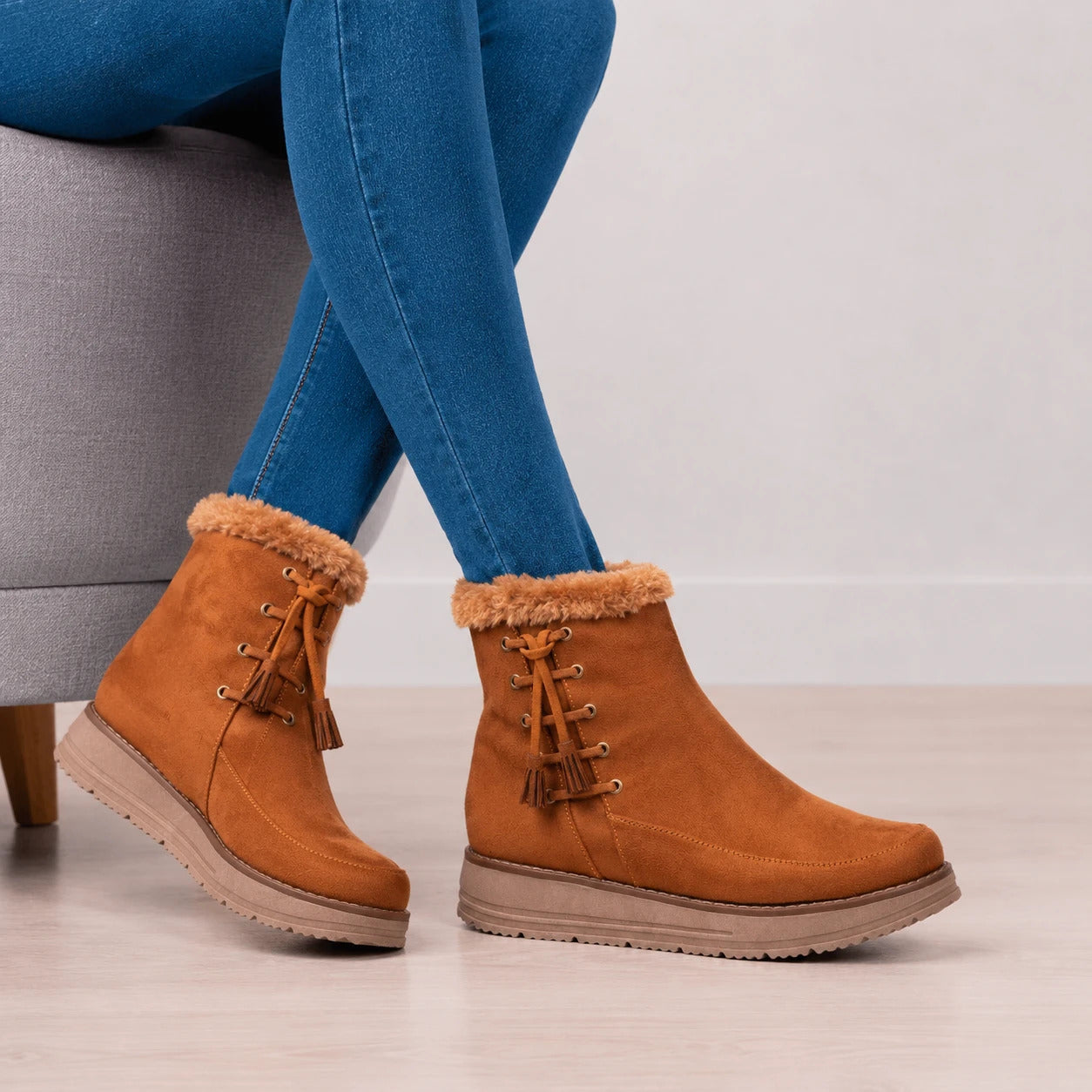 BOTINES MUJER BENI CAMEL - 2