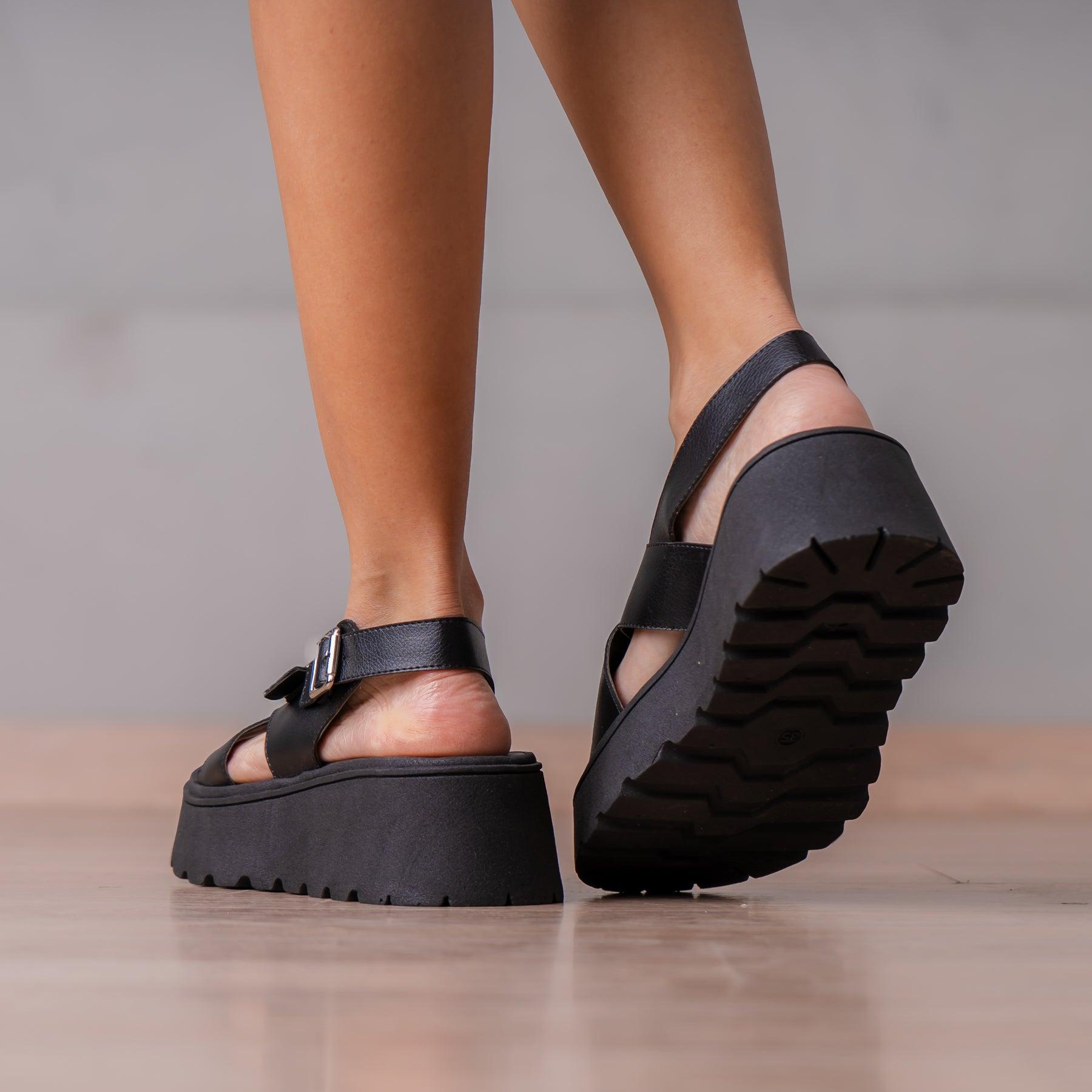 SANDALIAS CASUALES MUJER ALESIO NEGRO - 3