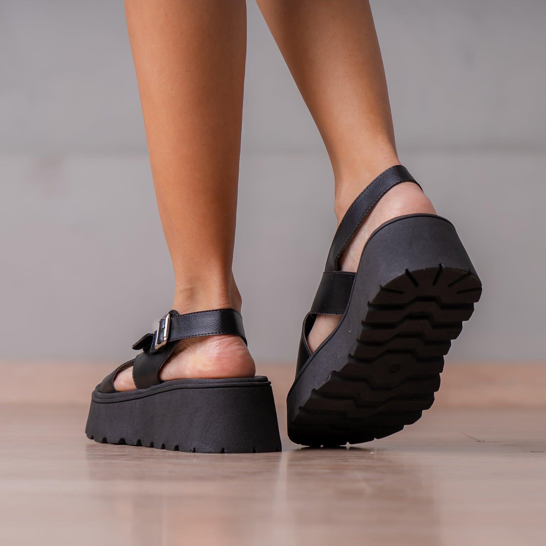 SANDALIAS CASUALES MUJER ALESIO NEGRO - 3