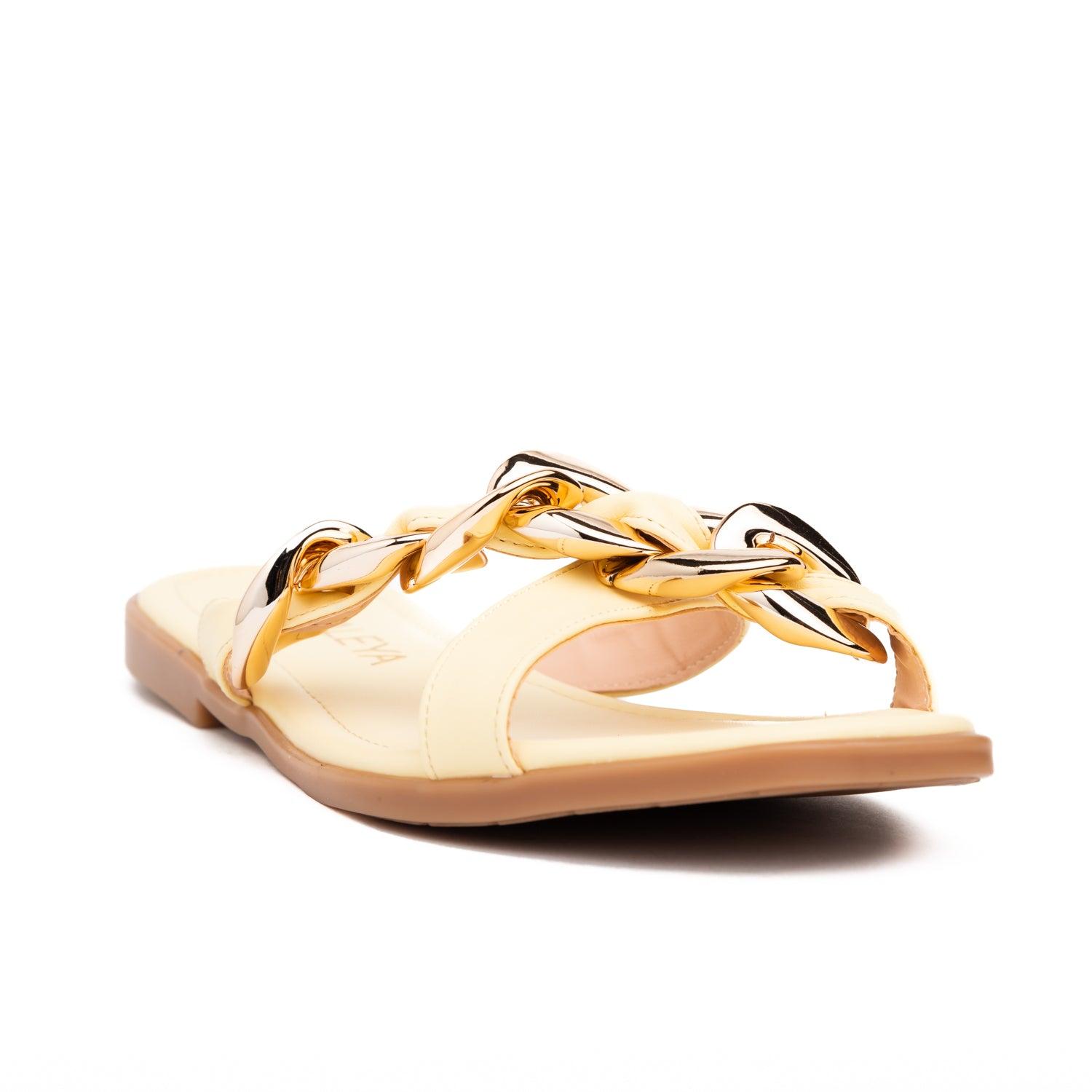SANDALIAS CASUALES MUJER DELMAS AMARILLO - 3