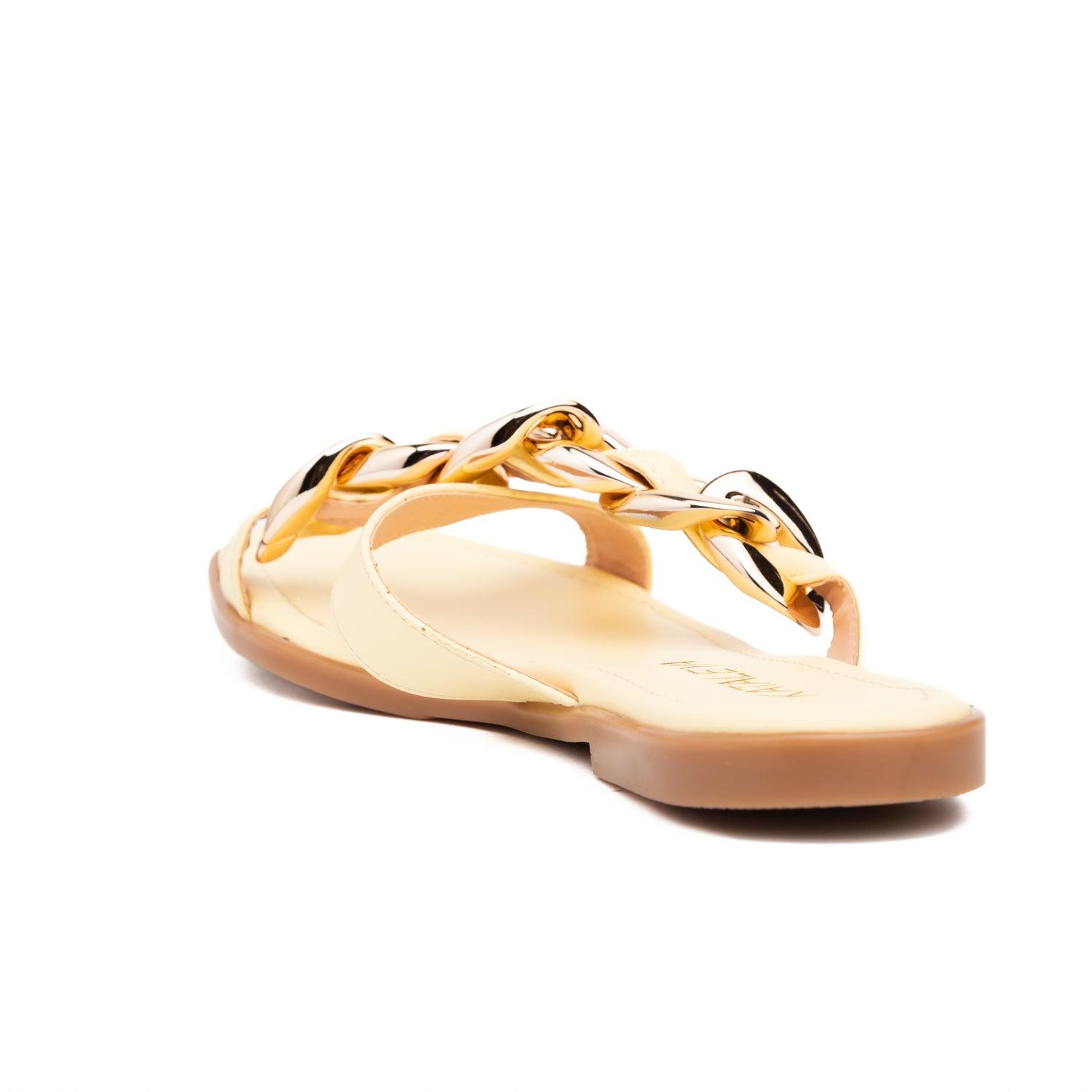 SANDALIAS CASUALES MUJER DELMAS AMARILLO - 4
