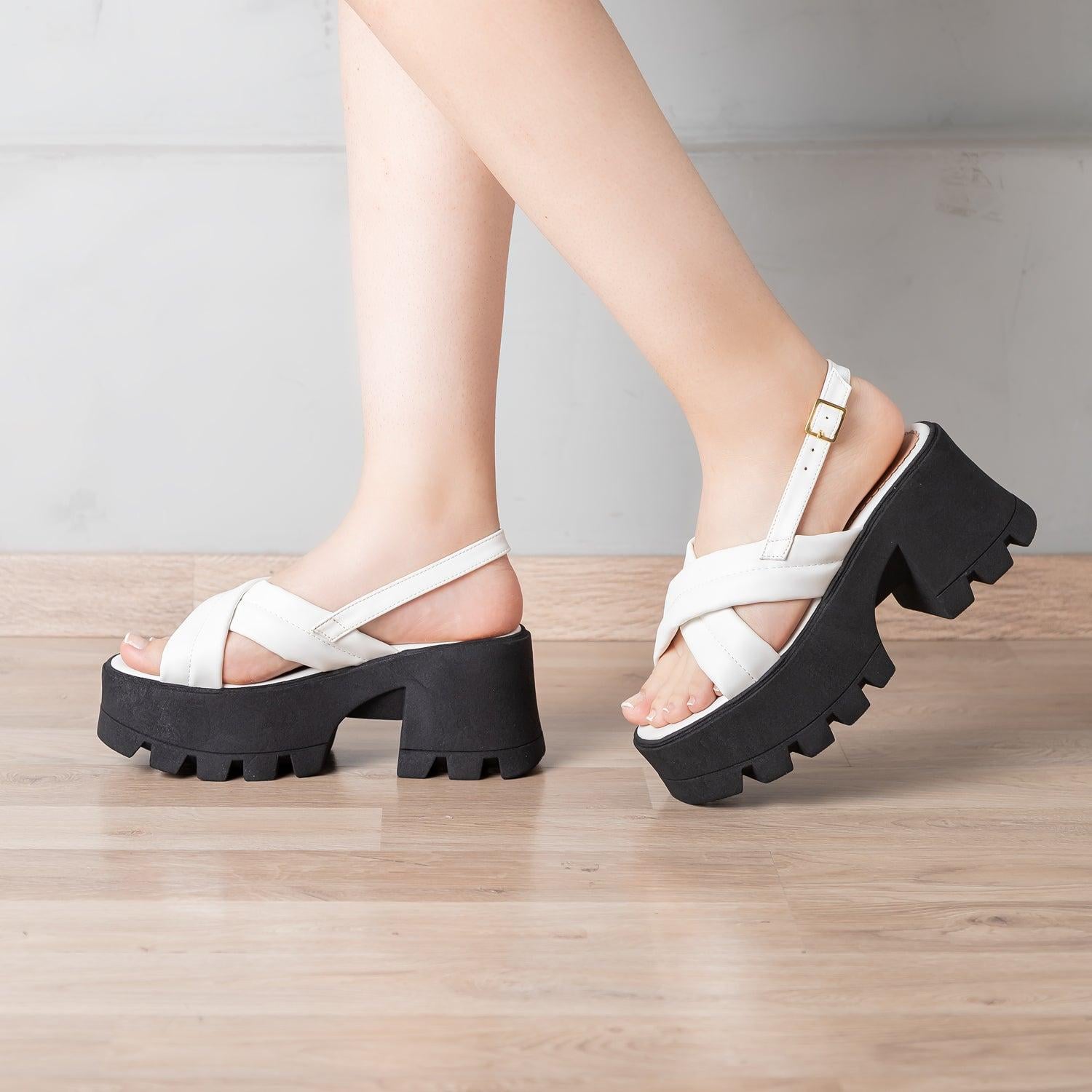 SANDALIAS CASUALES MUJER PLEYADES BLANCO - 1